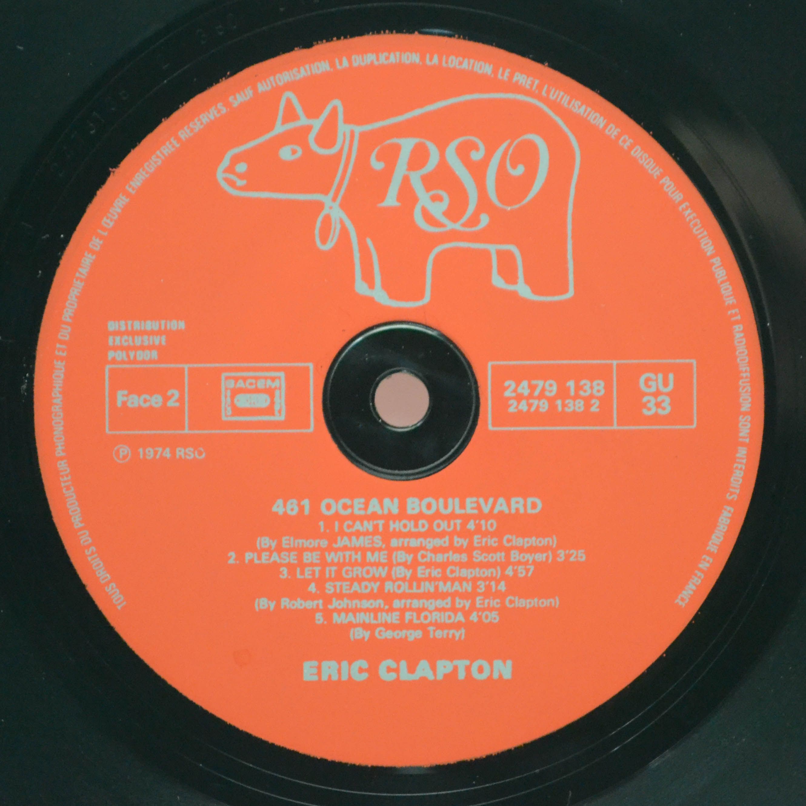Eric Clapton — 461 Ocean Boulevard, 1974