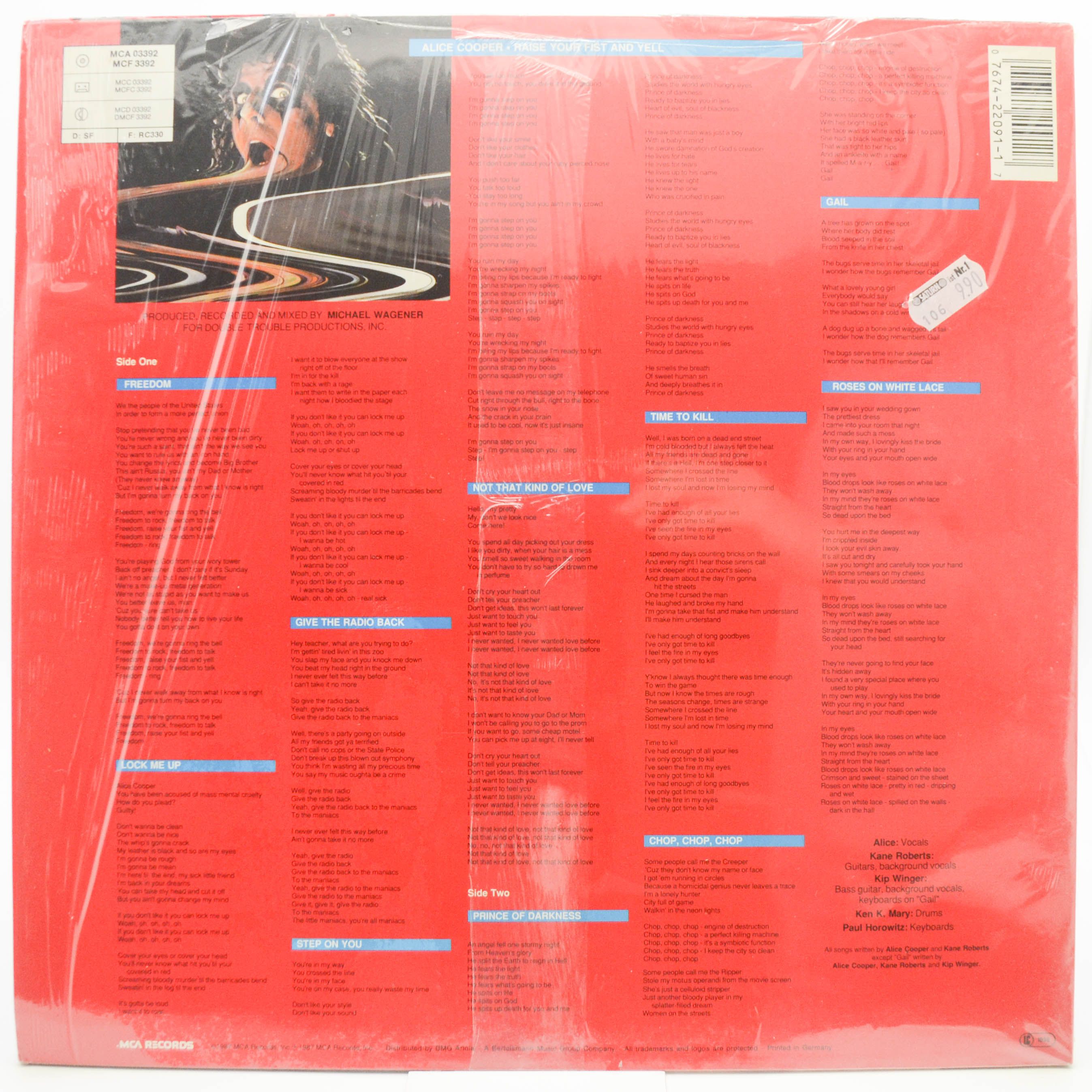 Alice Cooper — Raise Your Fist And Yell, 1987