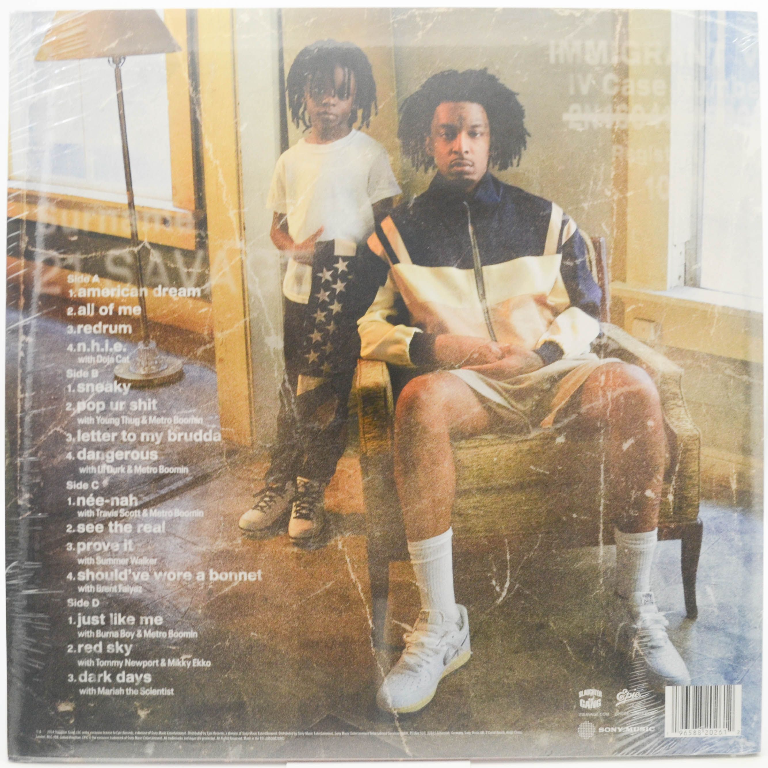 Виниловая пластинка 21 Savage — American Dream (2LP), 2024