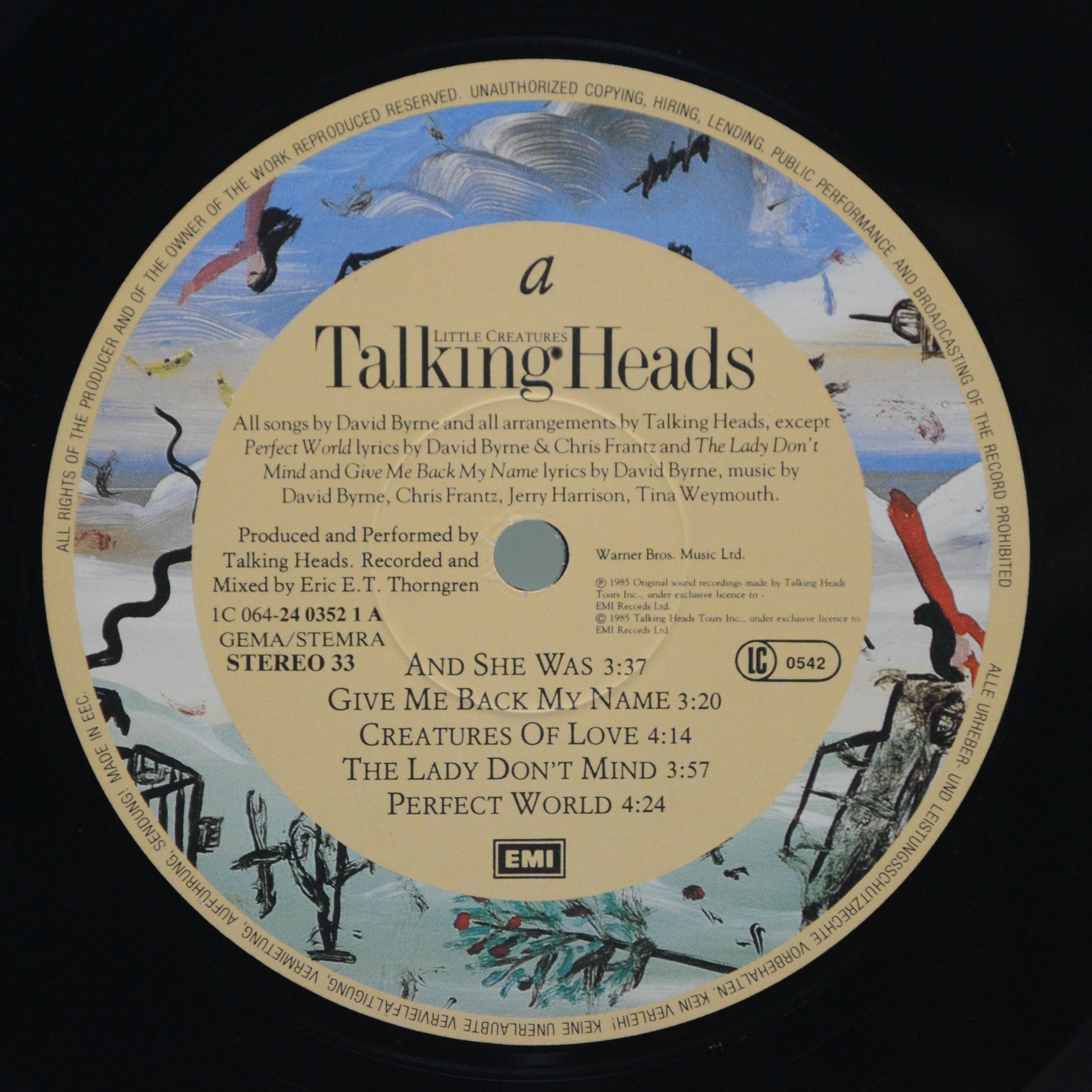 Виниловая пластинка Talking Heads — Little Creatures, 1985