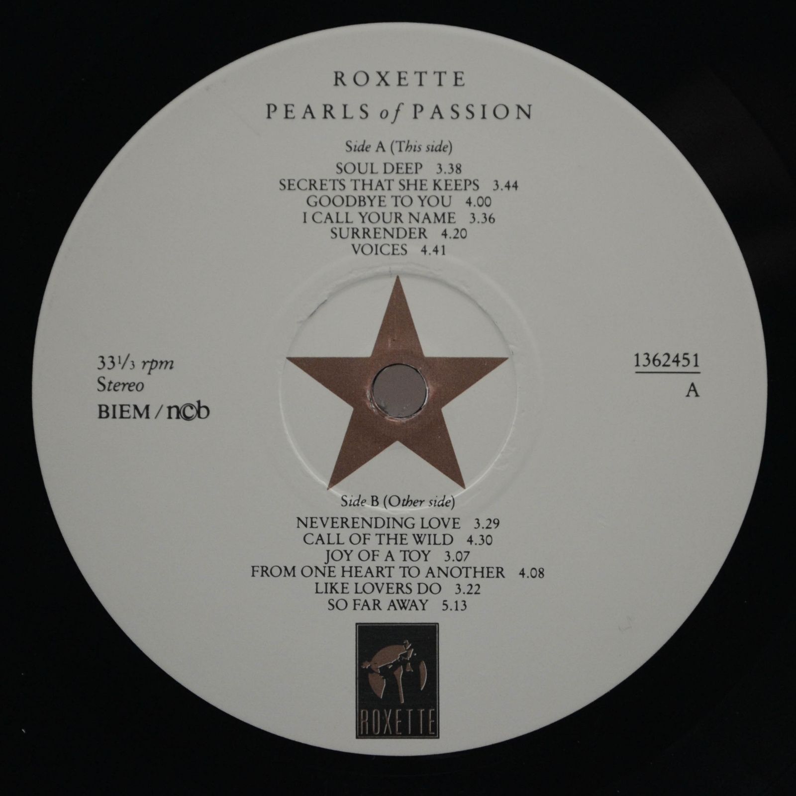 Roxette — Pearls Of Passion, 1986