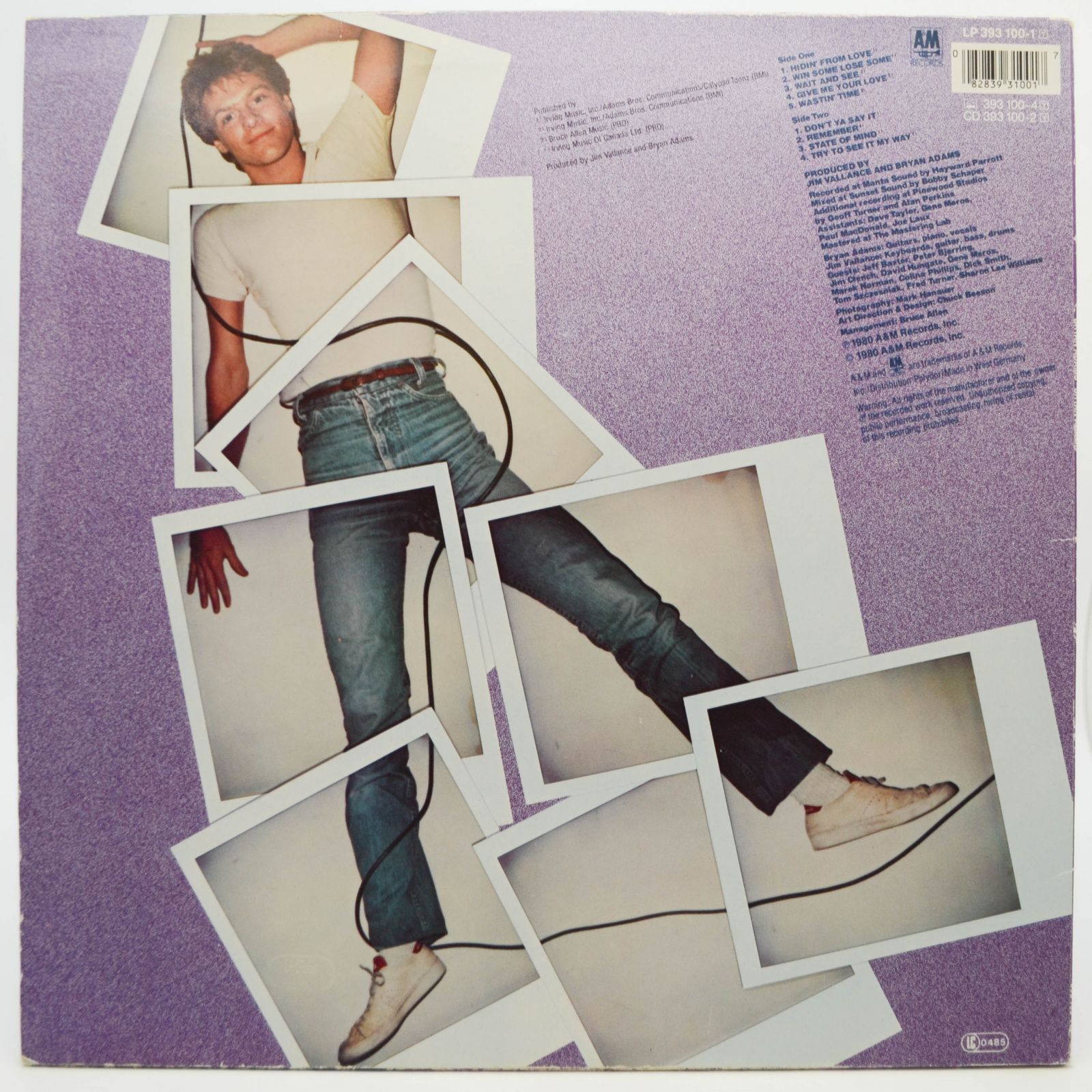 Виниловая пластинка Bryan Adams — Bryan Adams, 1980