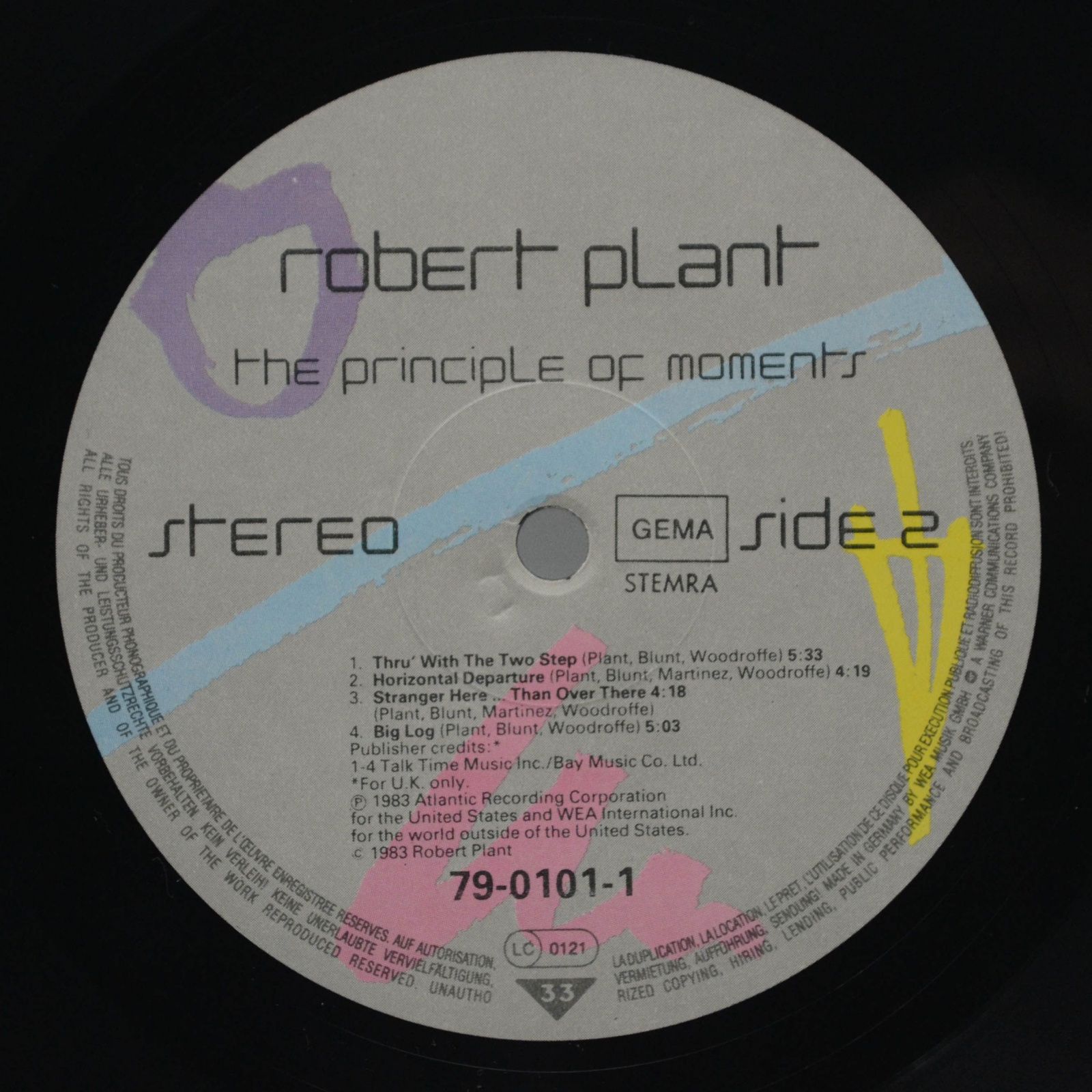 Виниловая пластинка Robert Plant — The Principle Of Moments, 1983