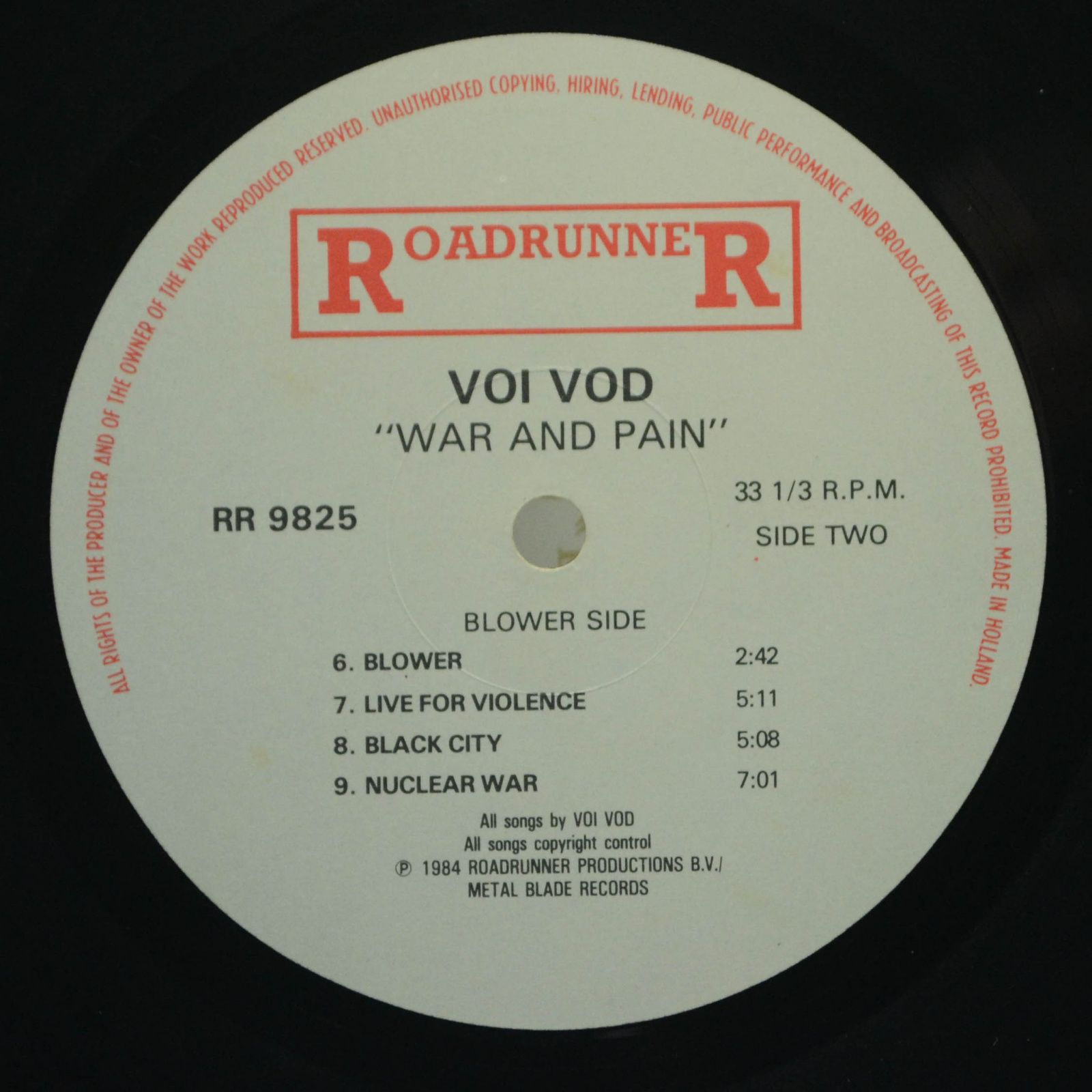 Voïvod — War And Pain, 1984
