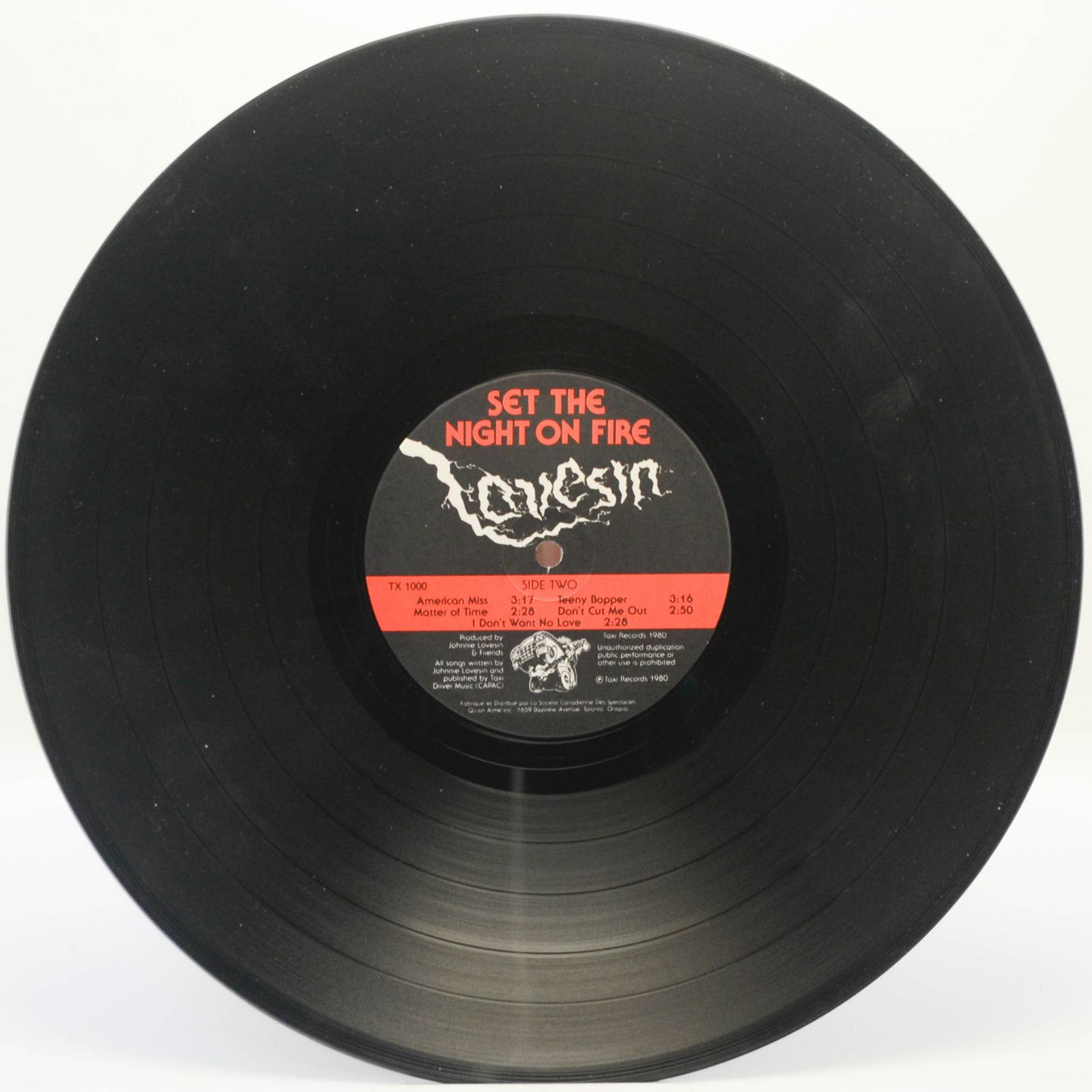 Виниловая пластинка Lovesin — Set The Night On Fire, 1980