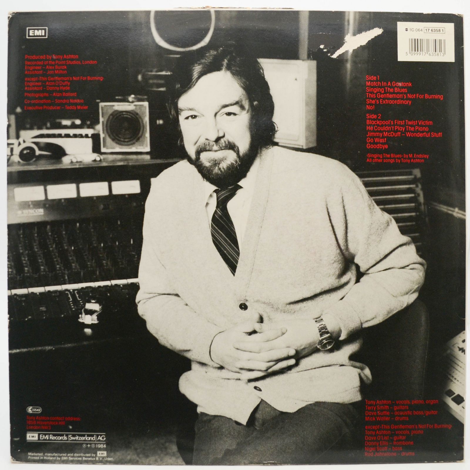 Виниловая пластинка Tony Ashton — Live In The Studio, 1984