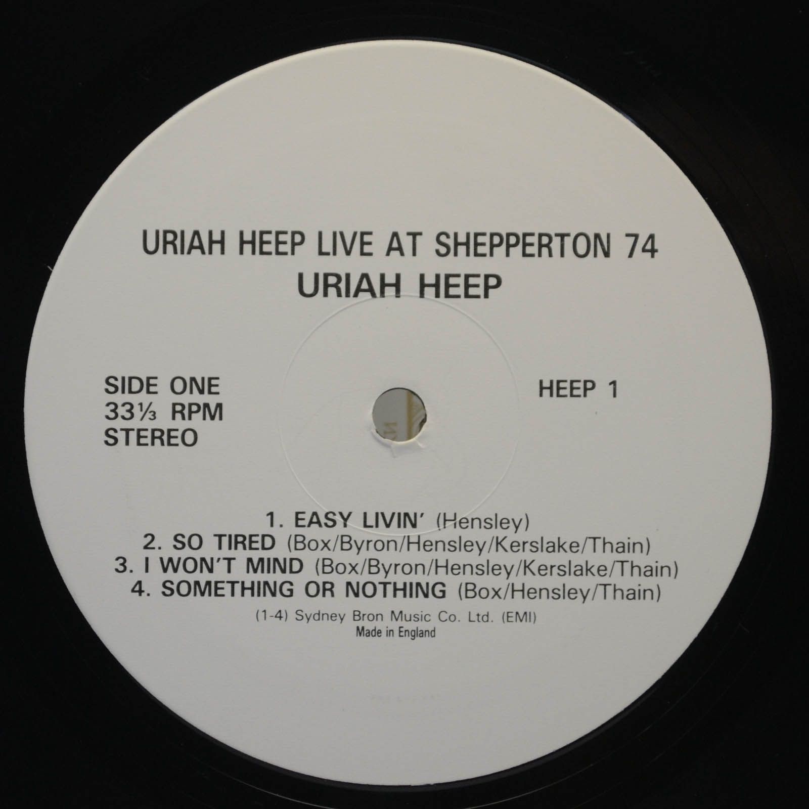 Uriah Heep — Live At Shepperton '74 (UK), 1986