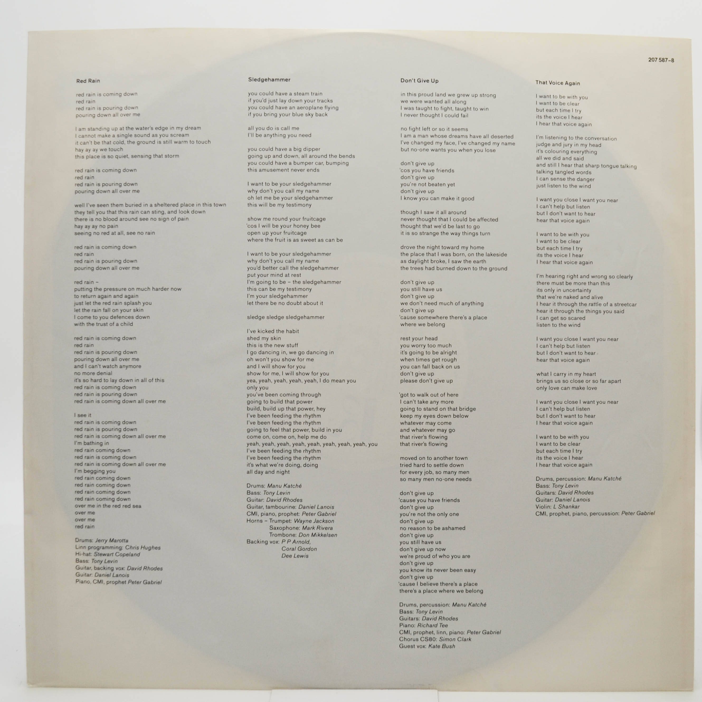 Peter Gabriel — So, 1986