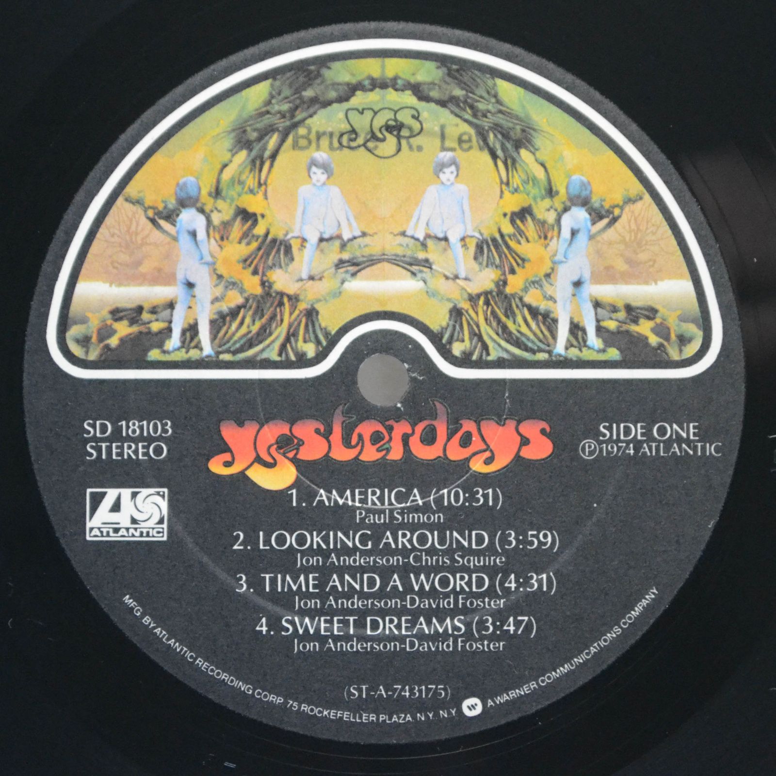 Виниловая пластинка Yes — Yesterdays (USA), 1975