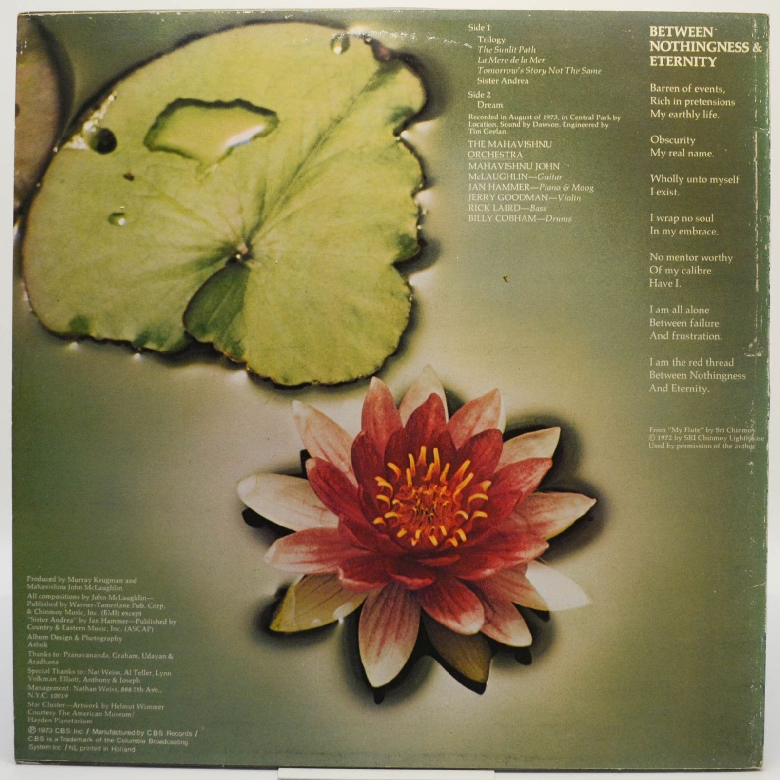 Виниловая пластинка Mahavishnu Orchestra — Between Nothingness & Eternity, 1973