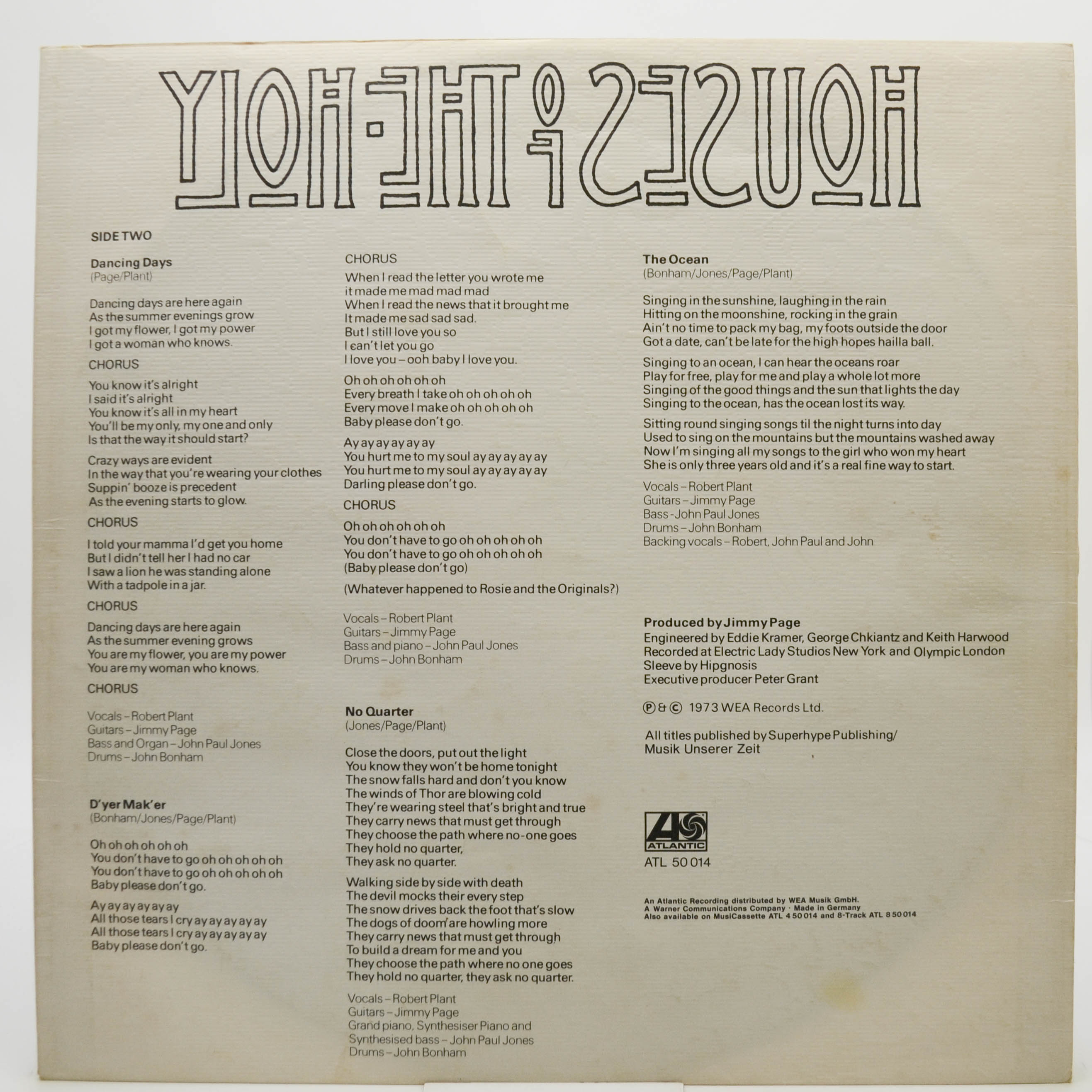 Led Zeppelin — Houses Of The Holy, 1973