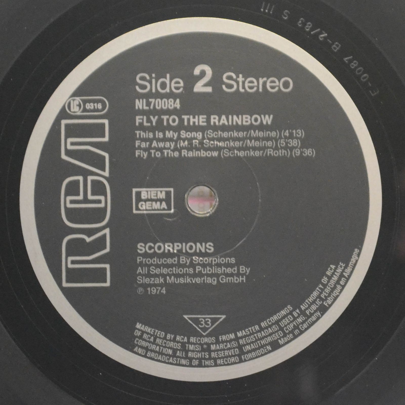 Виниловая пластинка Scorpions — Fly To The Rainbow, 1983