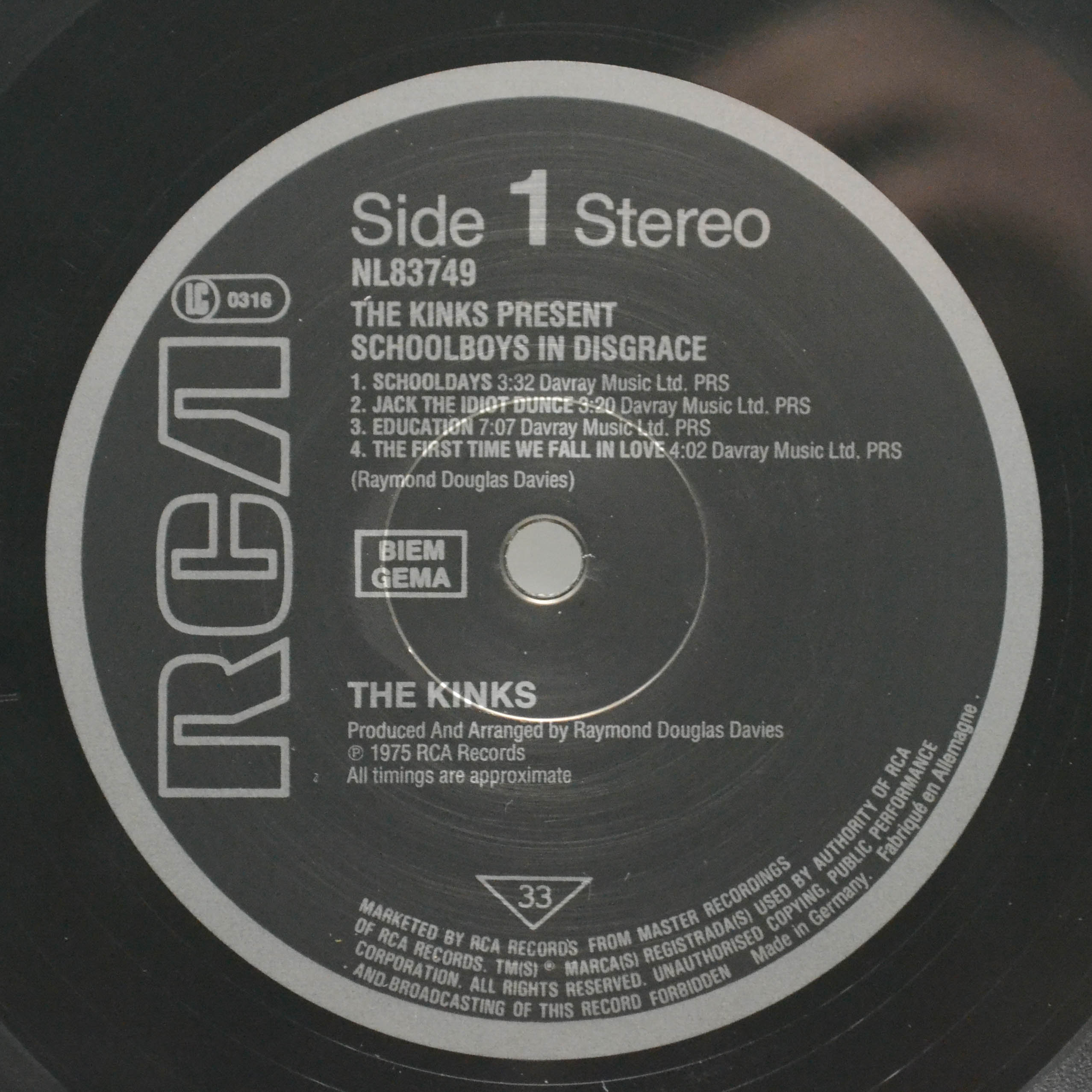 Kinks — The Kinks Present Schoolboys In Disgrace, 1975