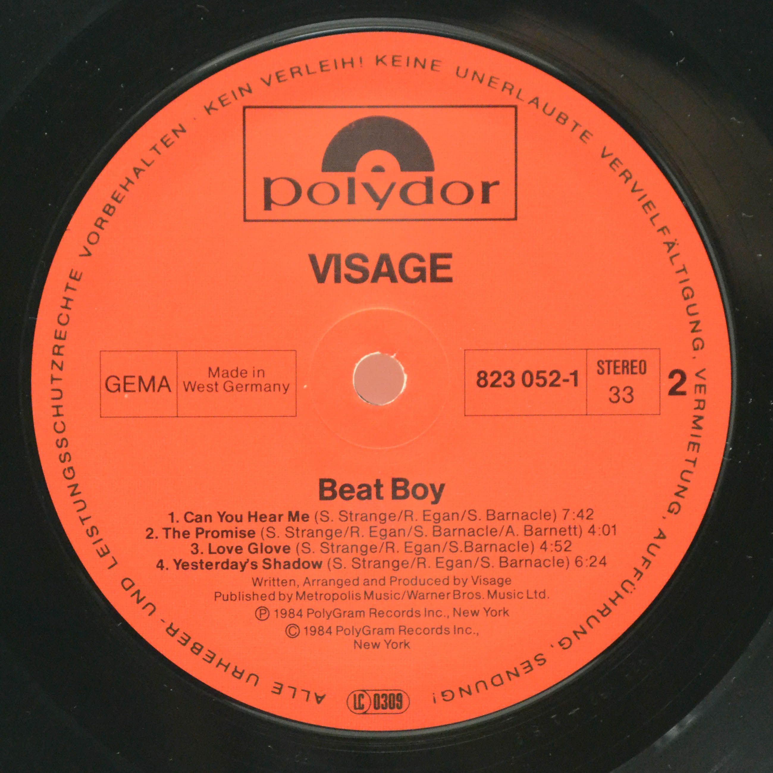 Виниловая пластинка Visage — Beat Boy, 1984