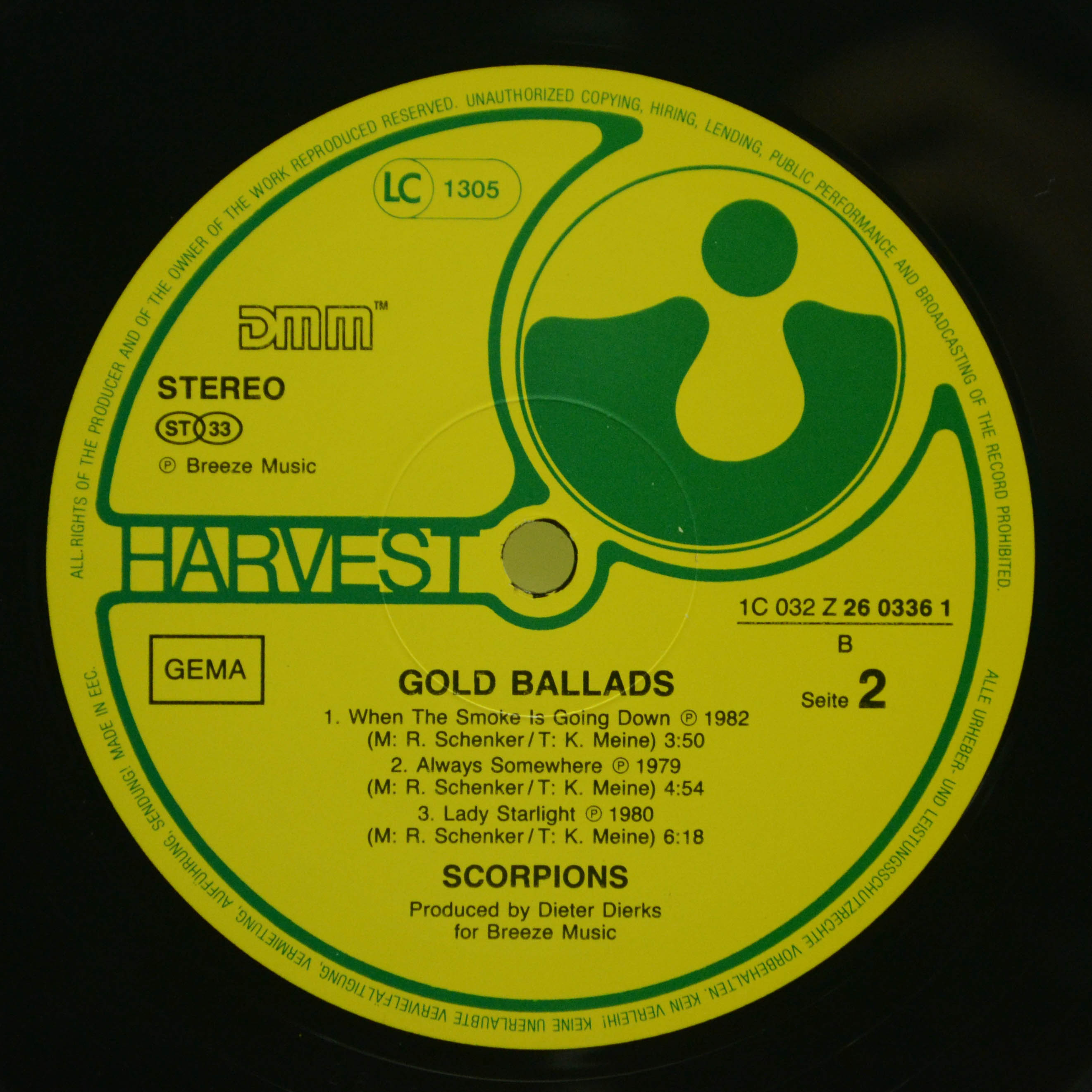 Виниловая пластинка Scorpions — Gold Ballads, 1984