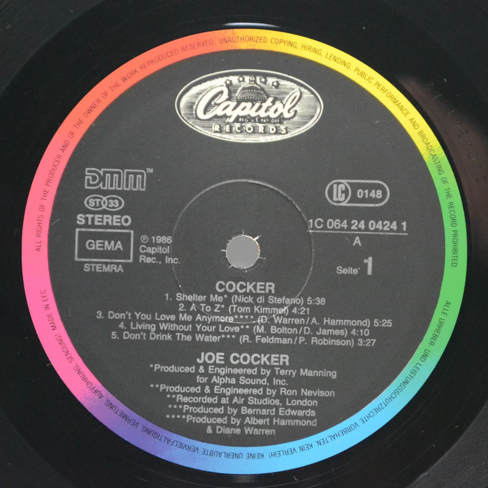 Joe Cocker — Cocker, 1986