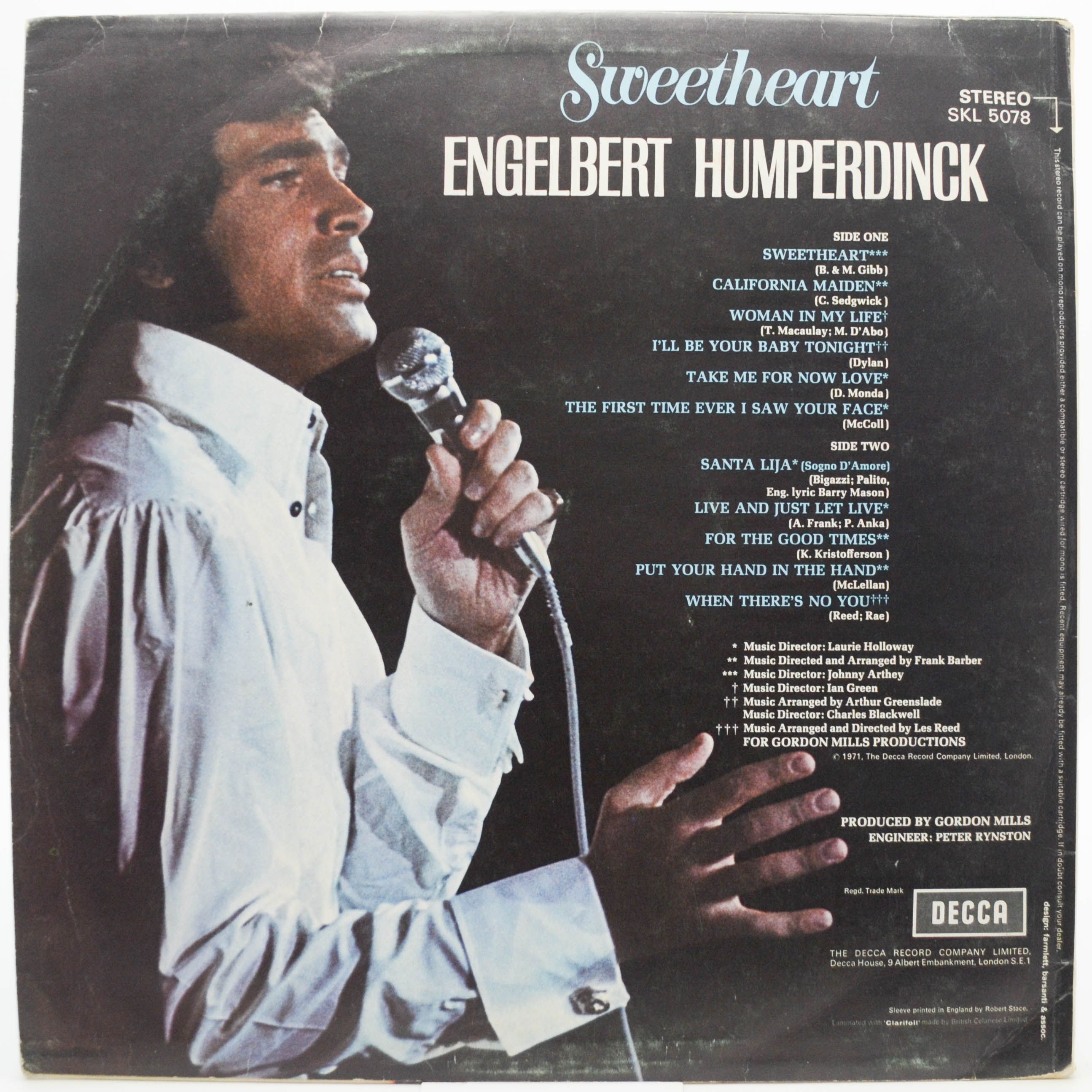 Engelbert Humperdinck — Sweetheart (UK), 1971