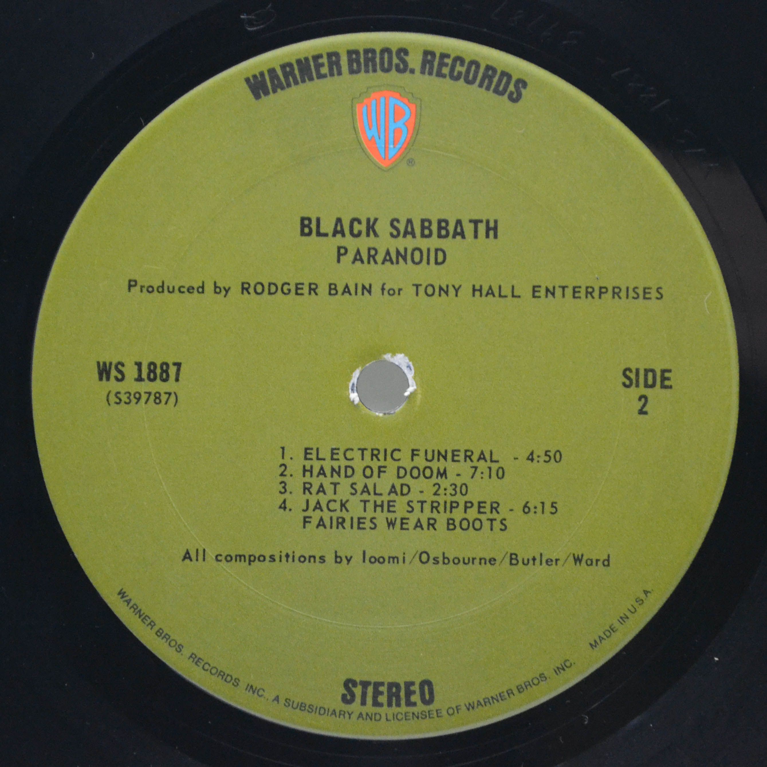 Black Sabbath — Paranoid (USA), 1971