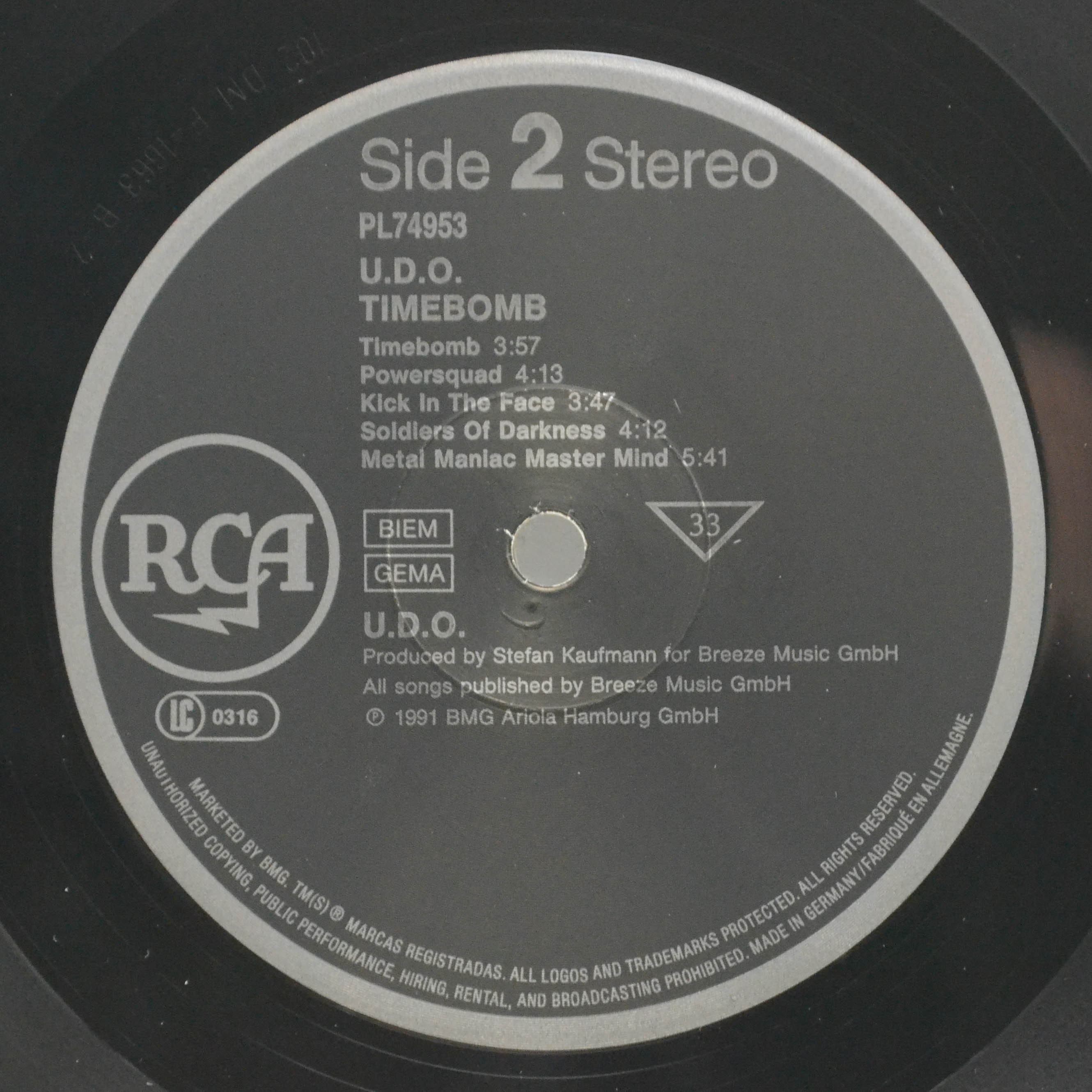 U.D.O. — Timebomb, 1991