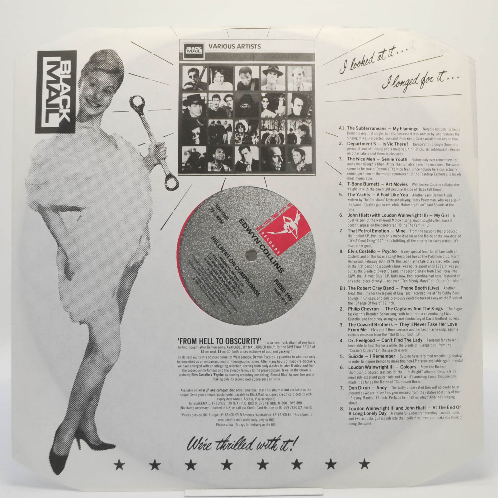 Виниловая пластинка Edwyn Collins — Hellbent On Compromise (UK), 1990
