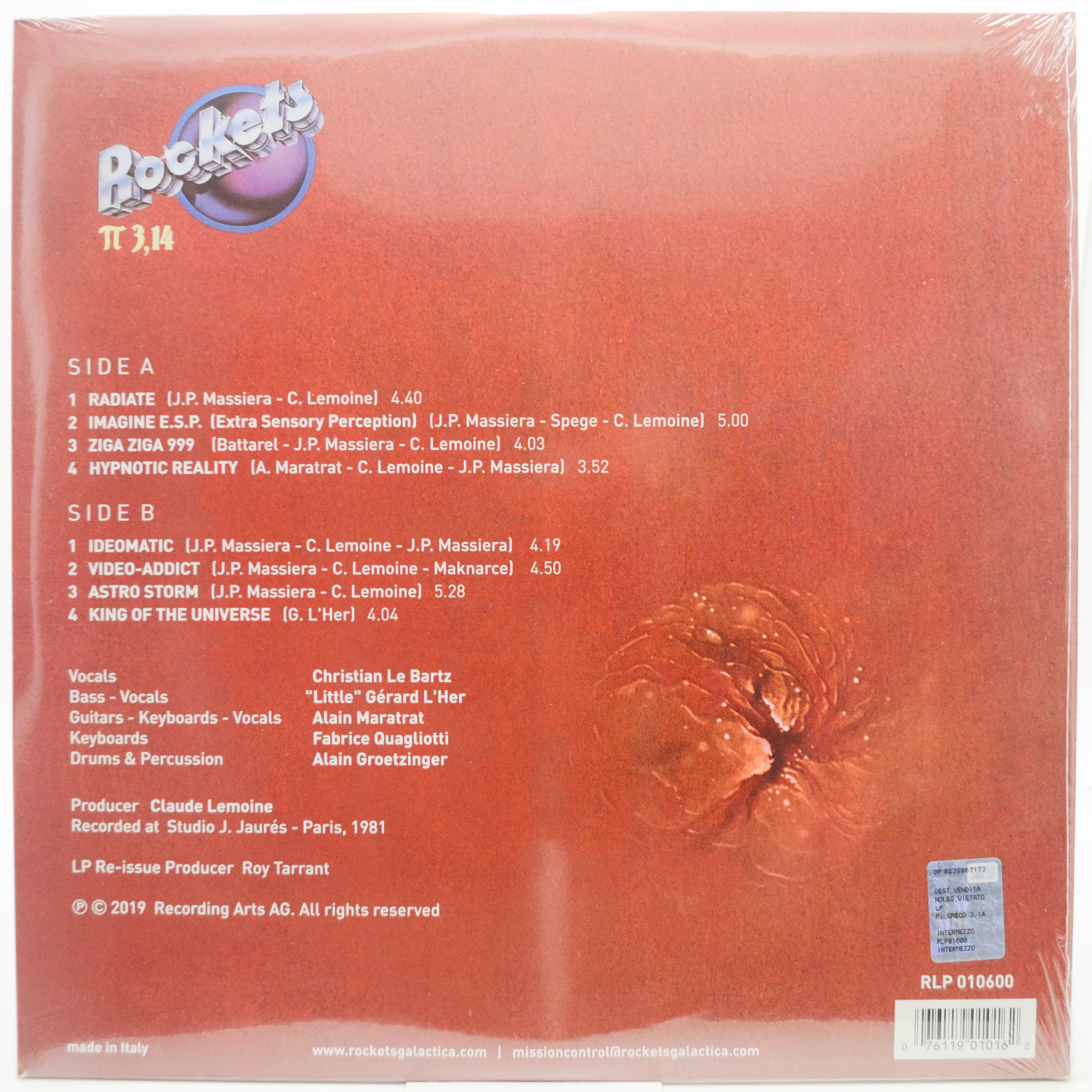 Виниловая пластинка Rockets — π 3,14, 1981