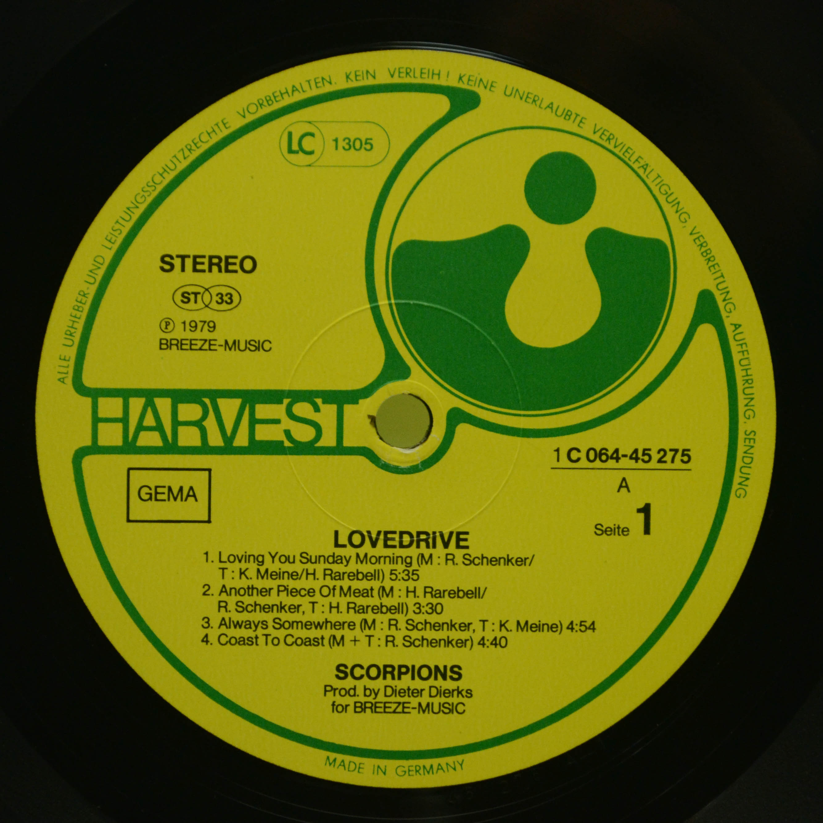 Виниловая пластинка Scorpions — Lovedrive, 1979