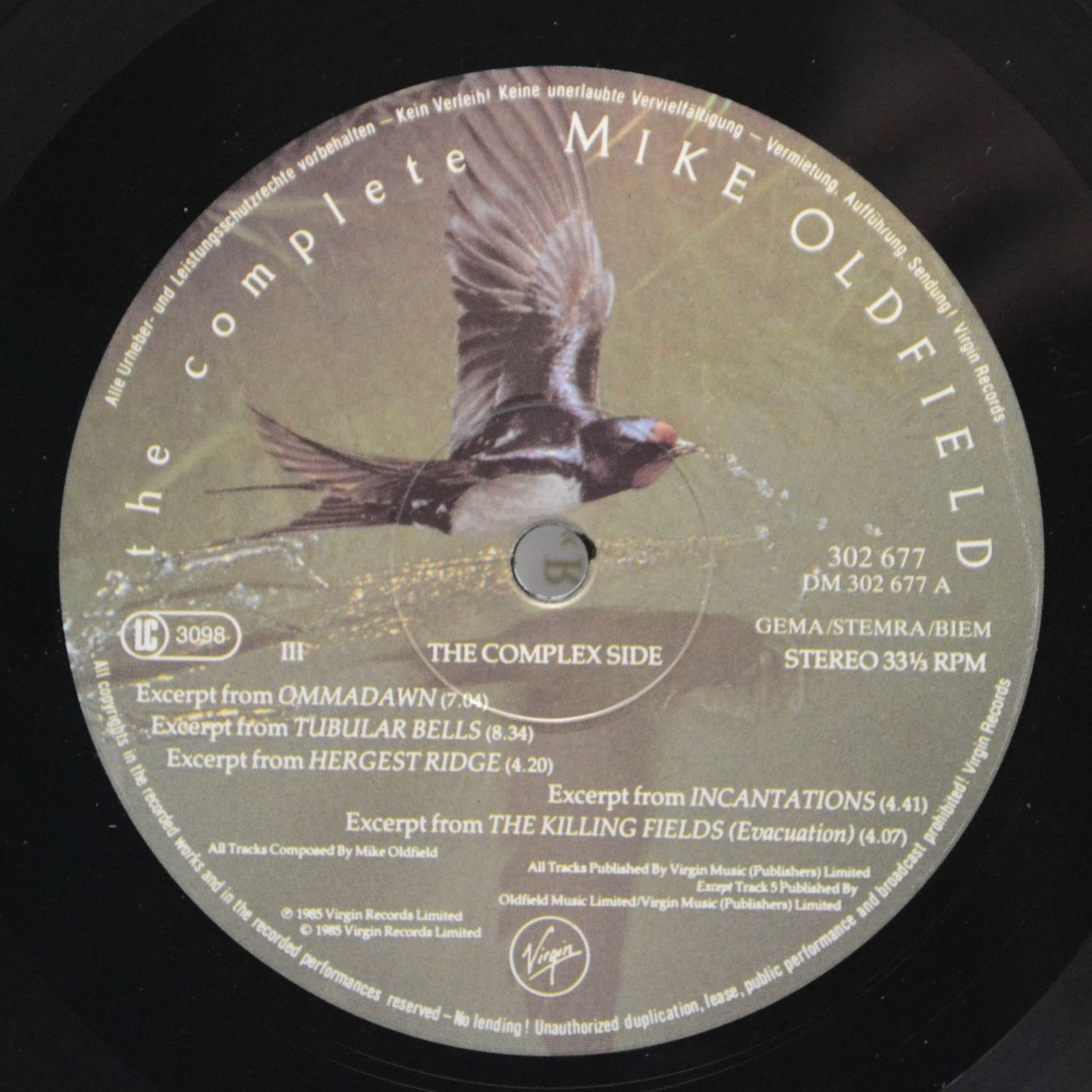 Mike Oldfield — The Complete Mike Oldfield (2LP), 1985