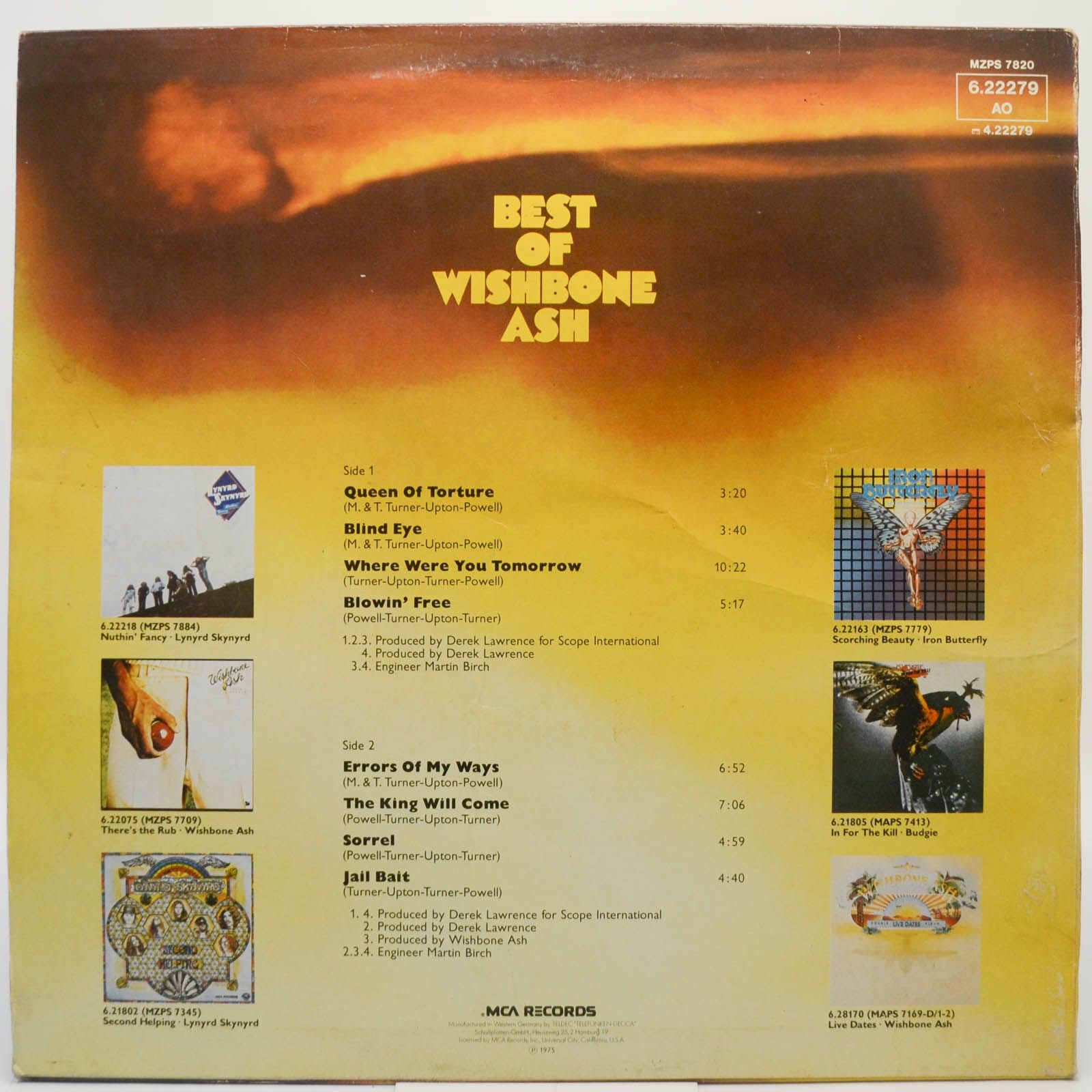 Виниловая пластинка Wishbone Ash — Best Of Wishbone Ash, 1975