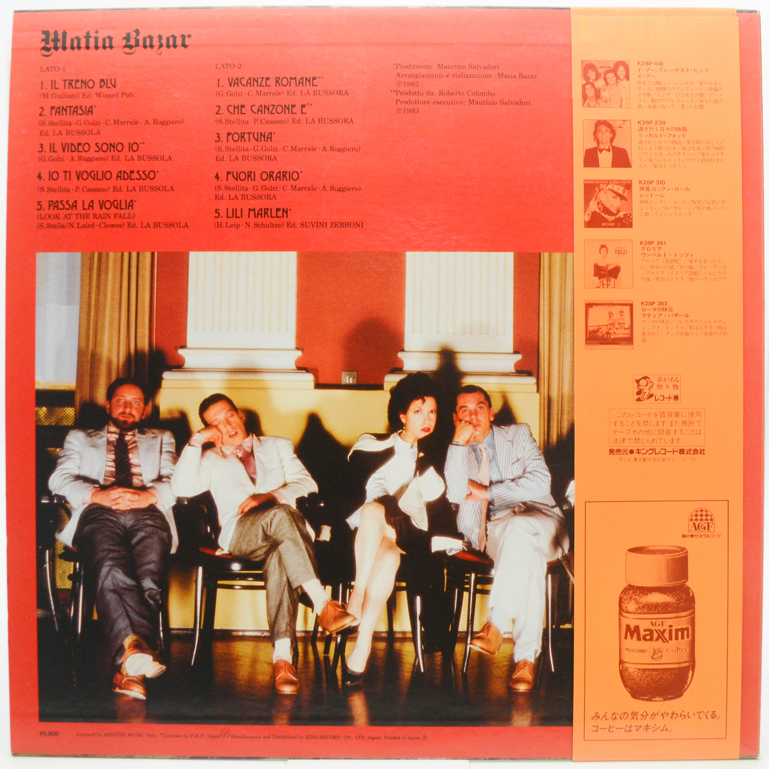 Matia Bazar — ..Berlino..Parisi..Londra, 1982