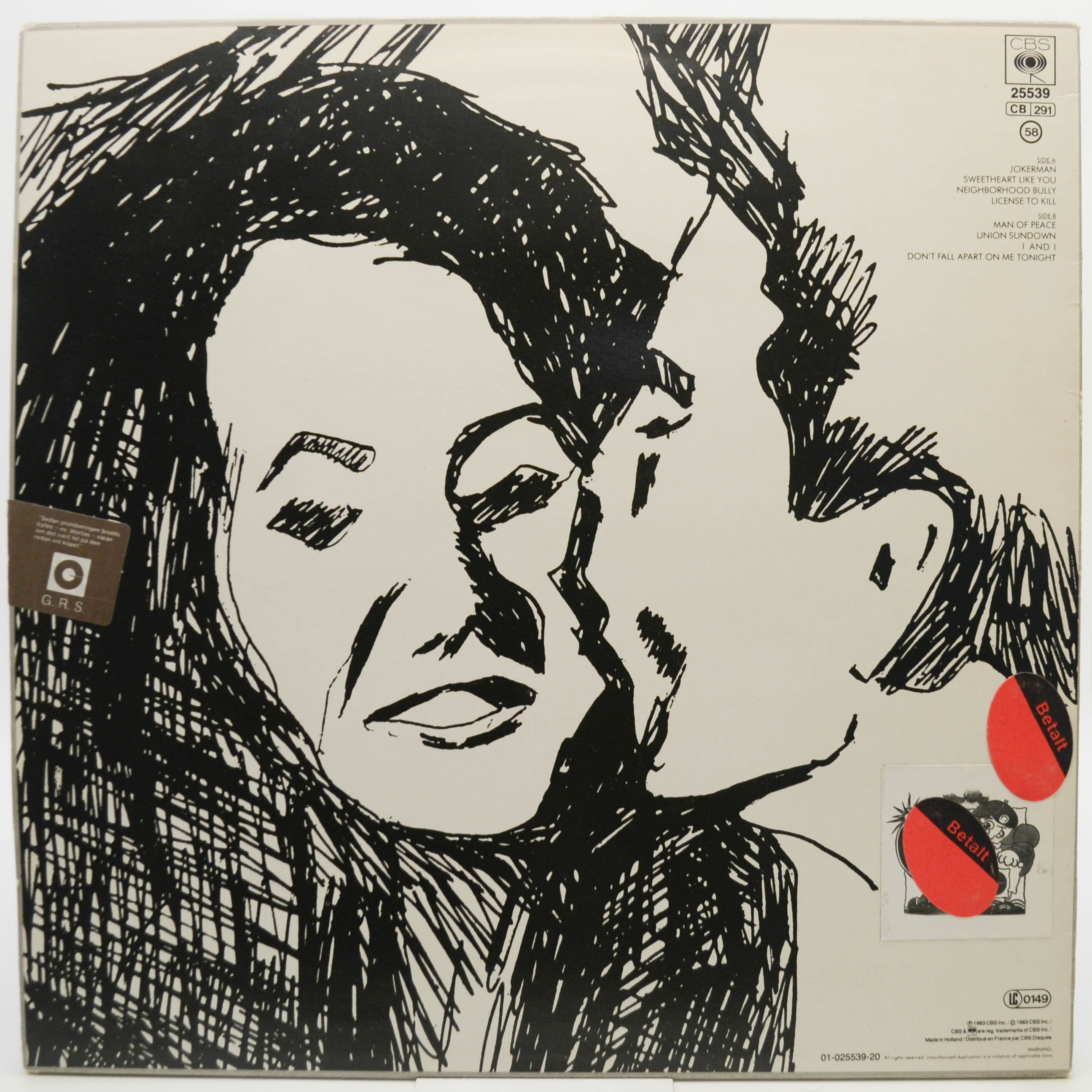 Bob Dylan — Infidels, 1983