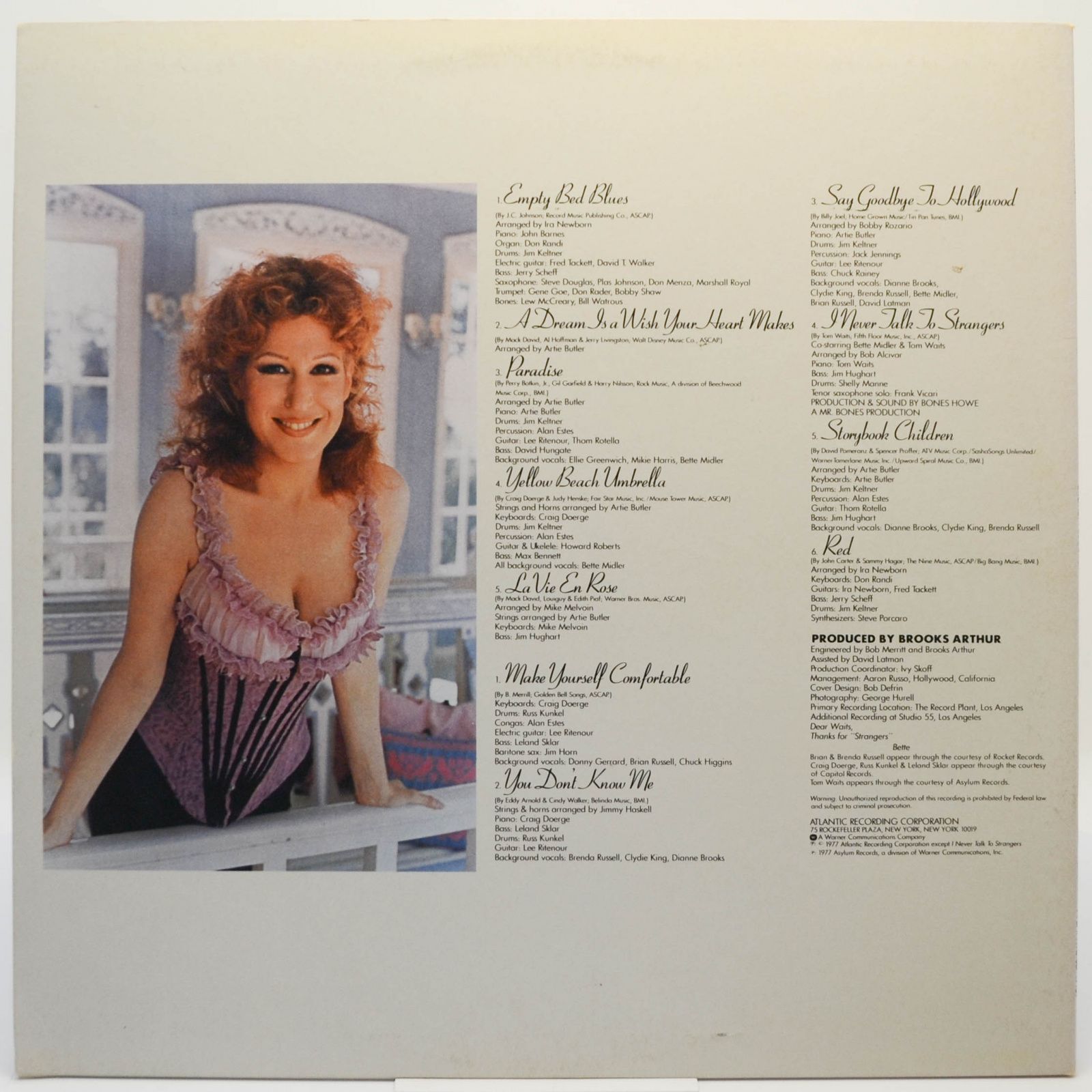 Виниловая пластинка Bette Midler — Broken Blossom, 1977