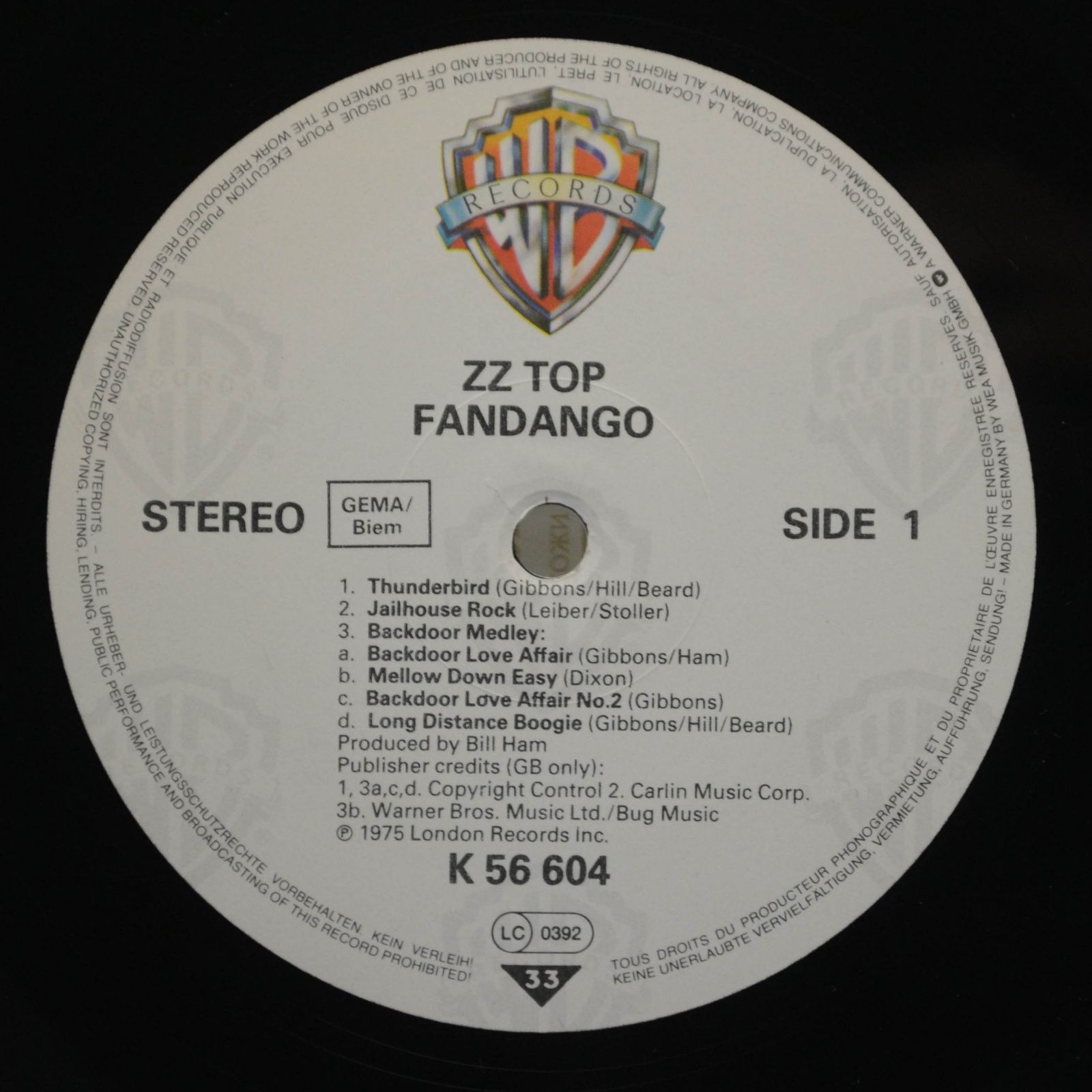 ZZ Top — Fandango!, 1975