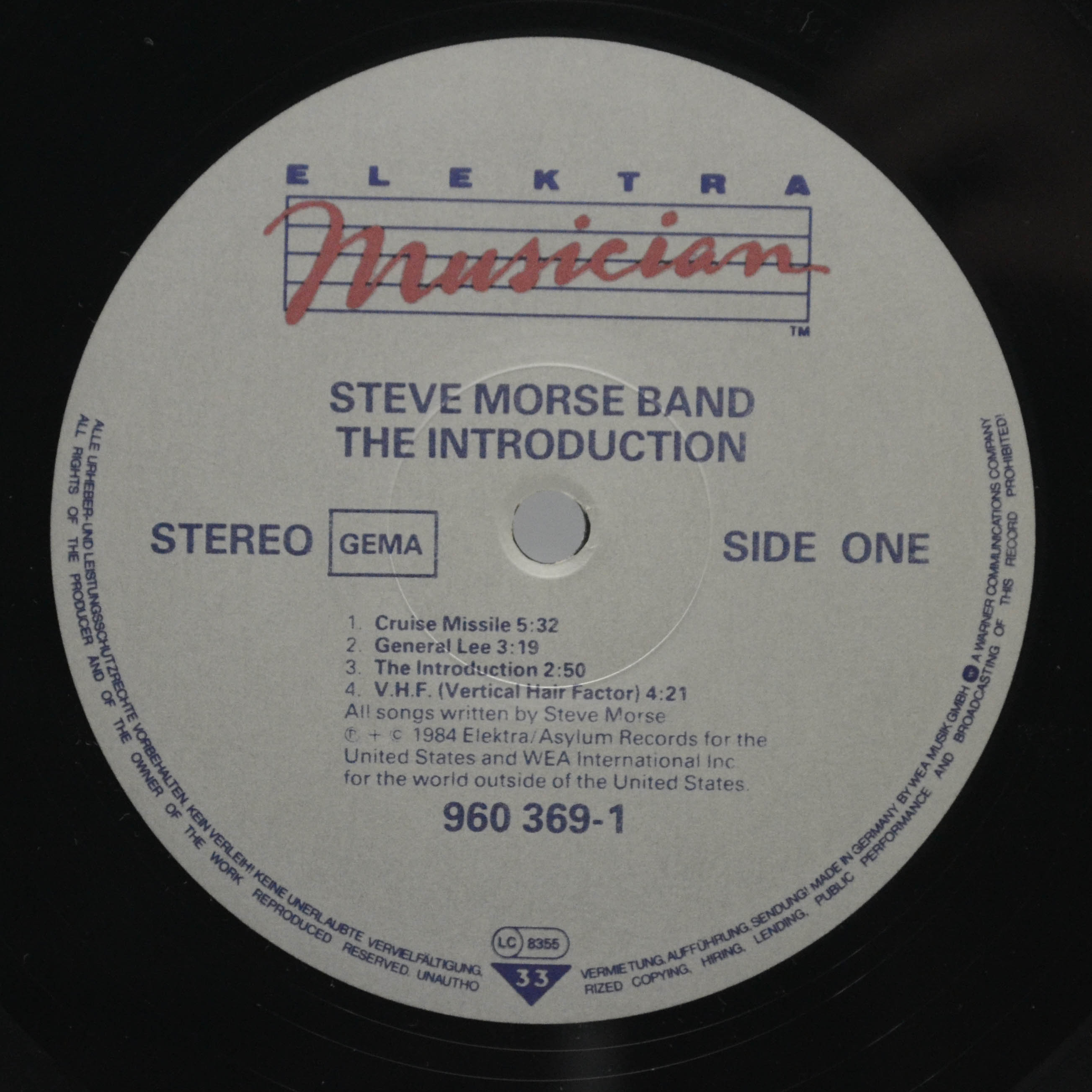 Виниловая пластинка Steve Morse Band — The Introduction, 1984