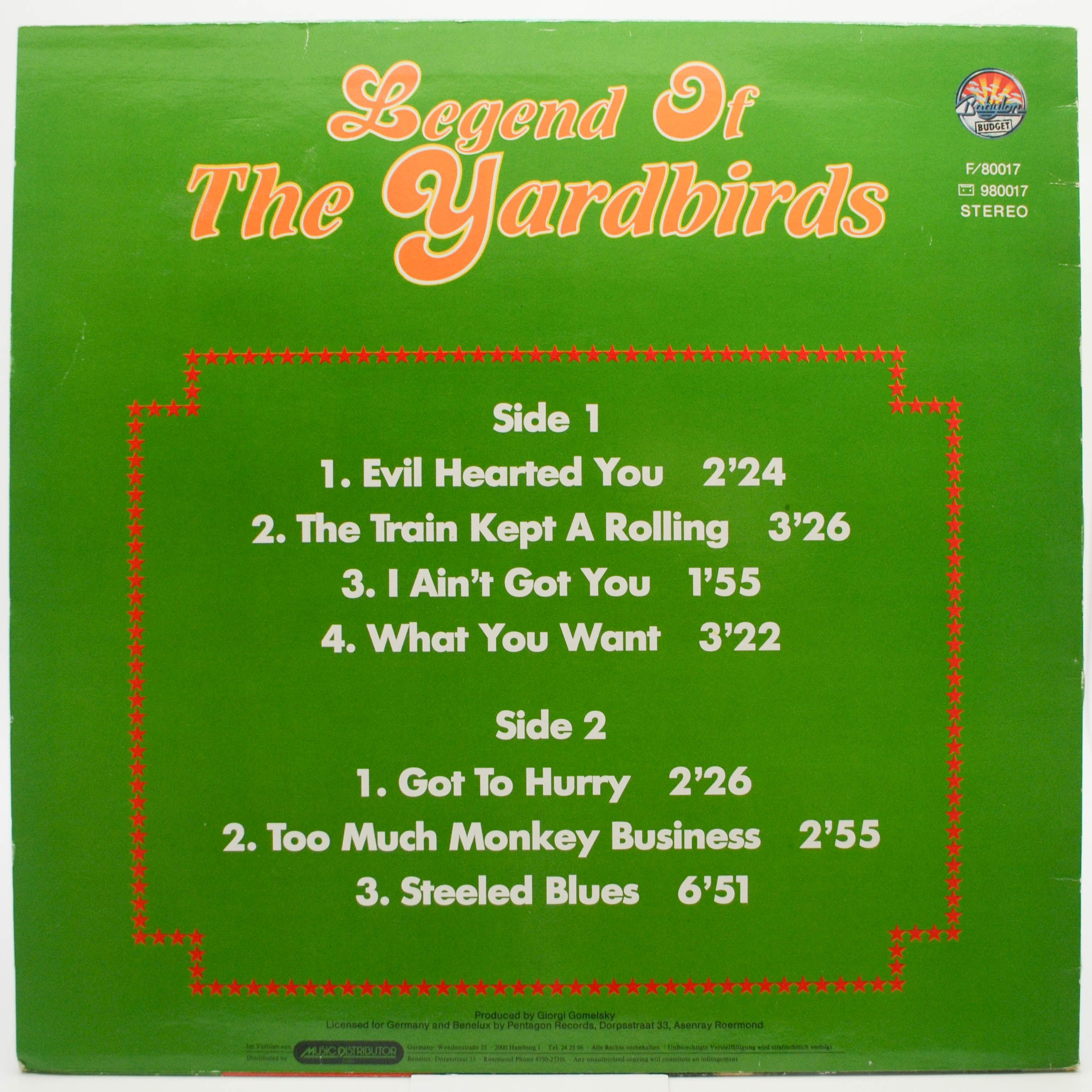 Виниловая пластинка Yardbirds — Legend Of The Yardbirds Vol. 1, 1974