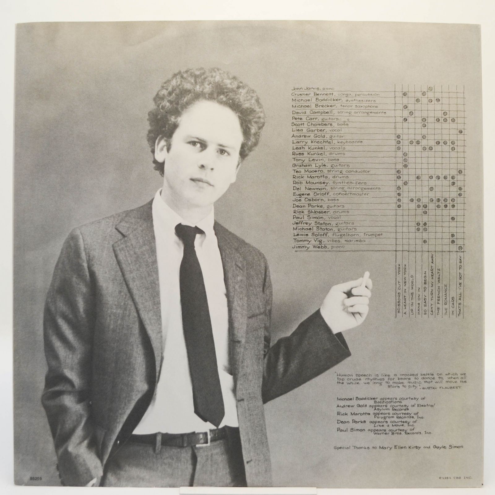 Art Garfunkel — Scissors Cut, 1981