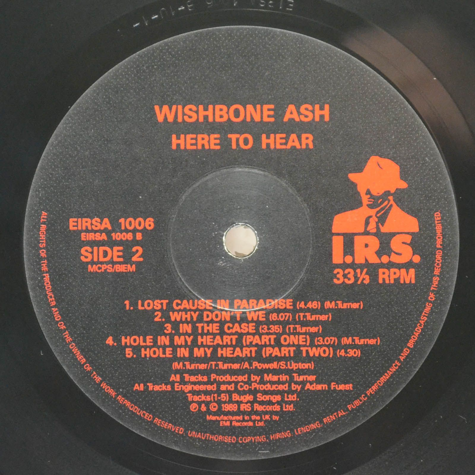 Виниловая пластинка Wishbone Ash — Here To Hear (UK), 1989