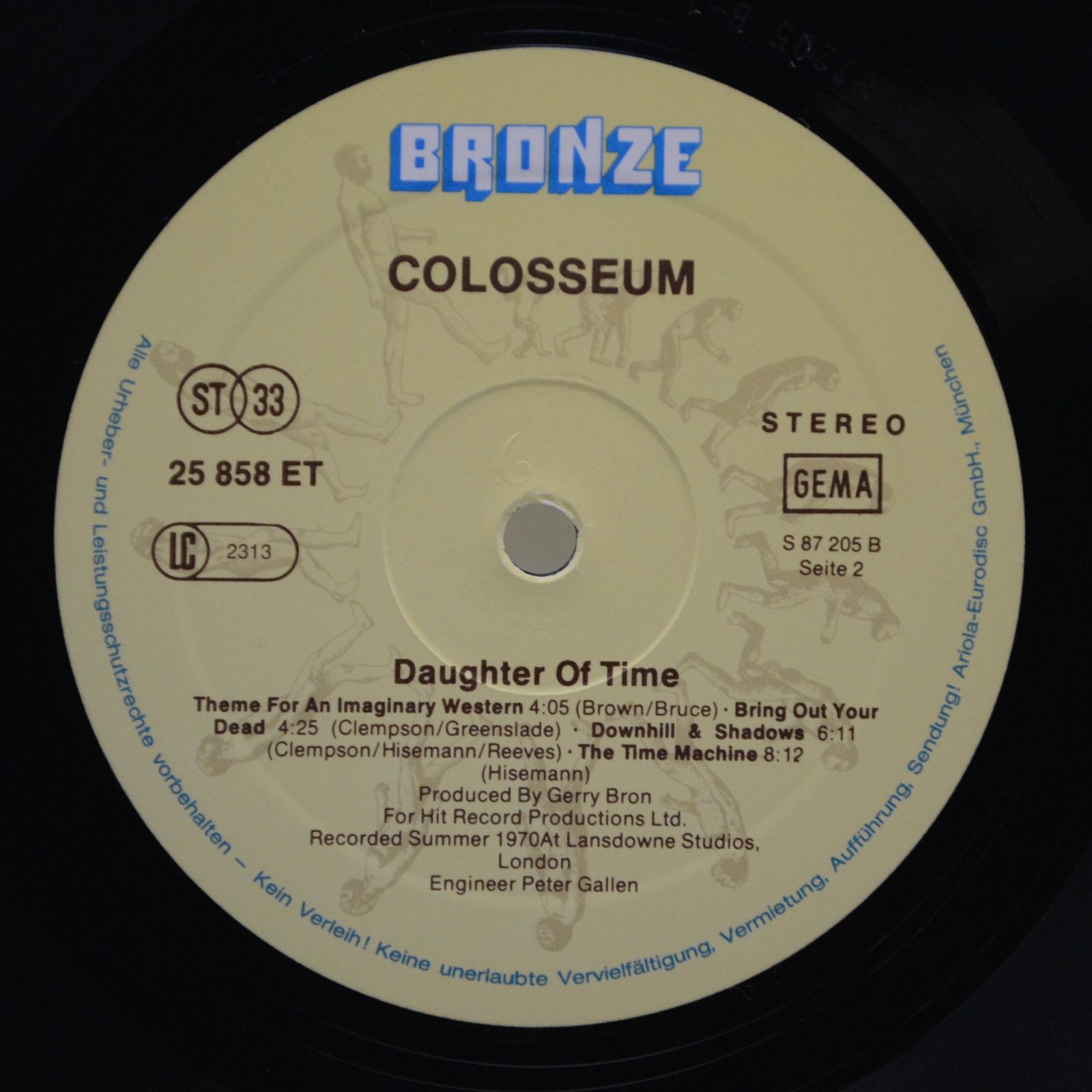 Виниловая пластинка Colosseum — Daughter Of Time, 1970