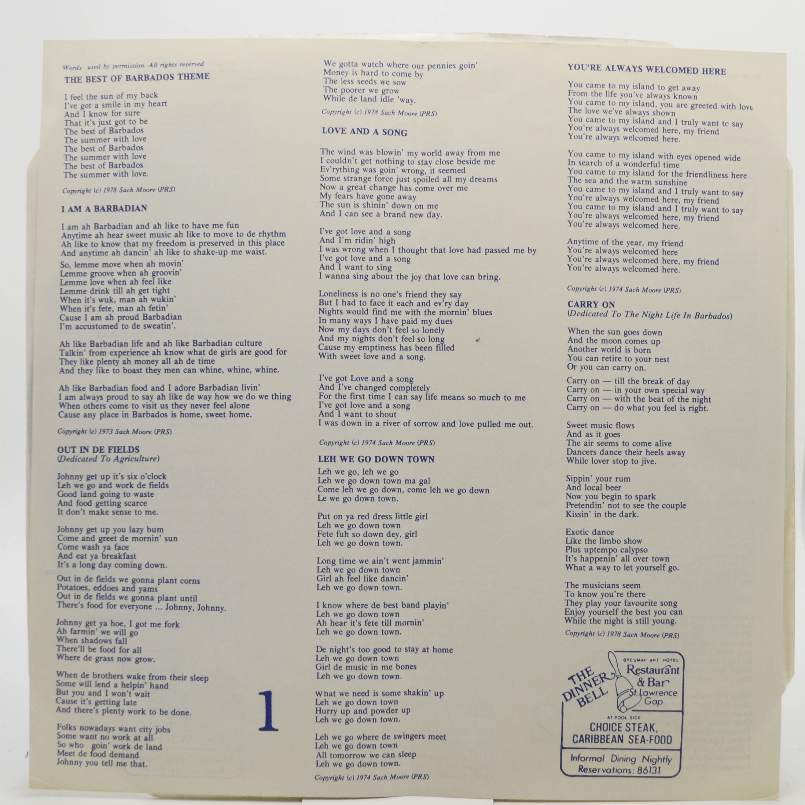 Various — The Best Of Barbados, 1978