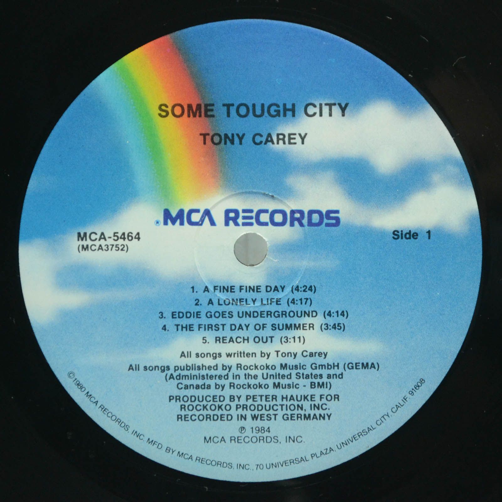 Виниловая пластинка Tony Carey — Some Tough City (USA), 1984