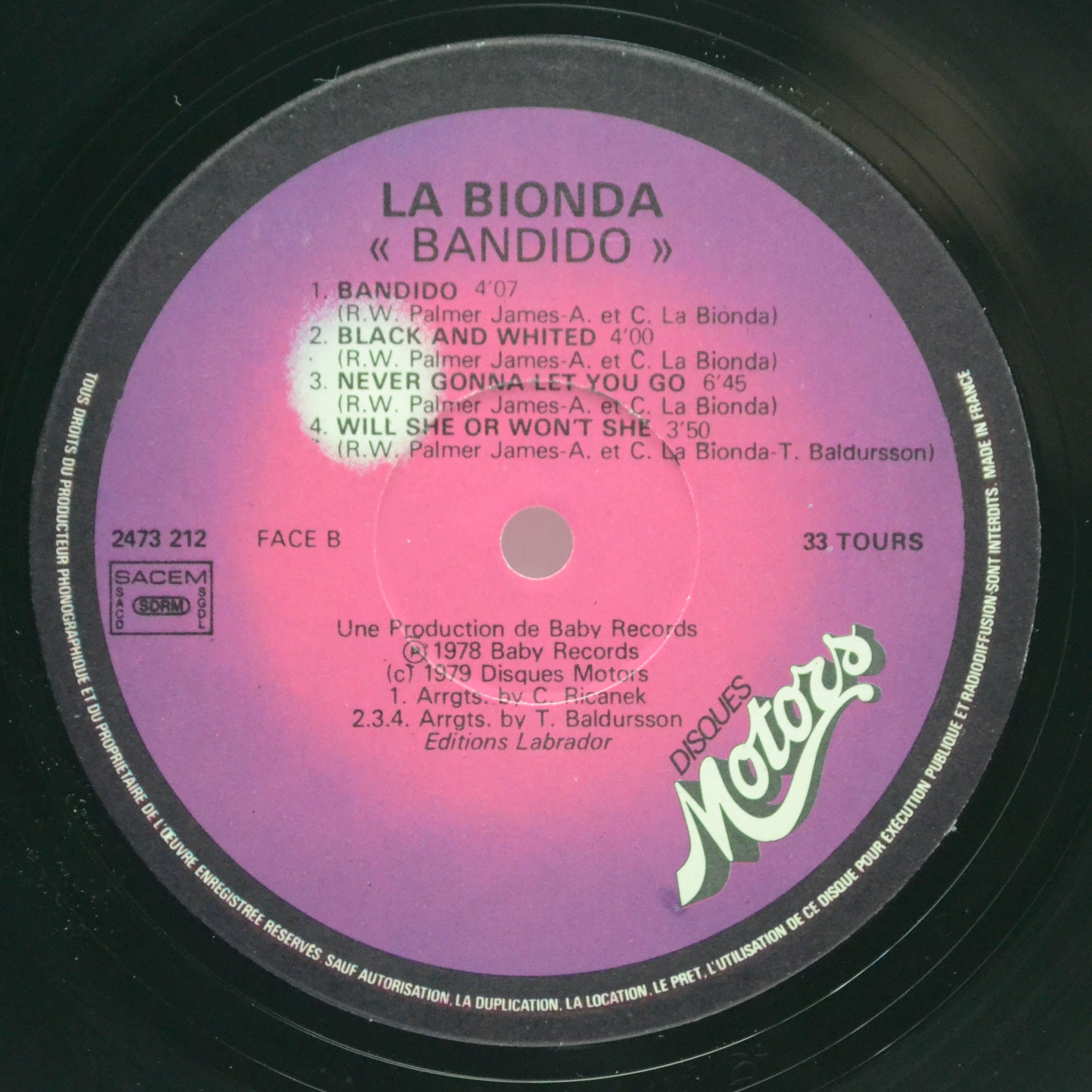 La Bionda — Bandido, 1979