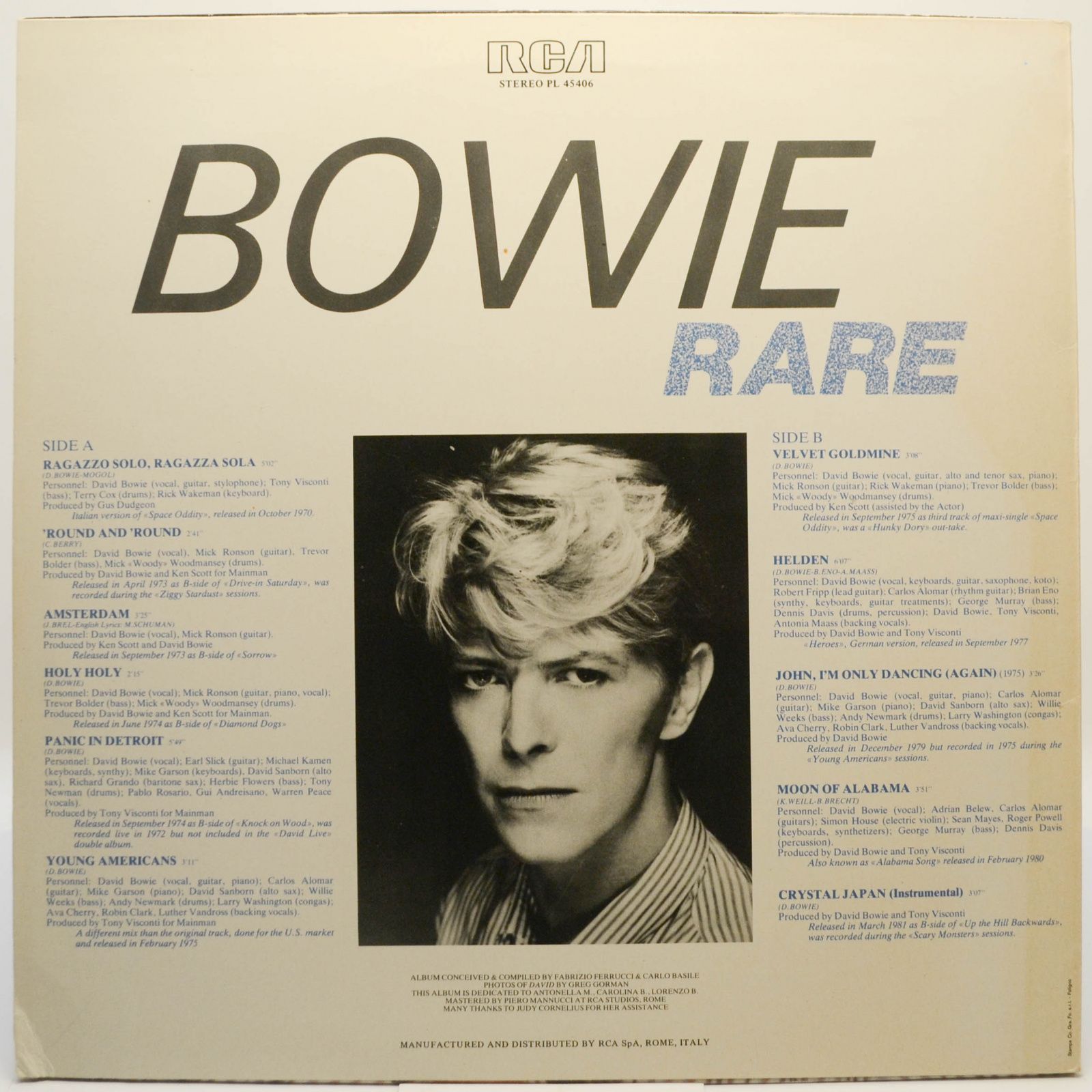 Bowie — Rare, 1982