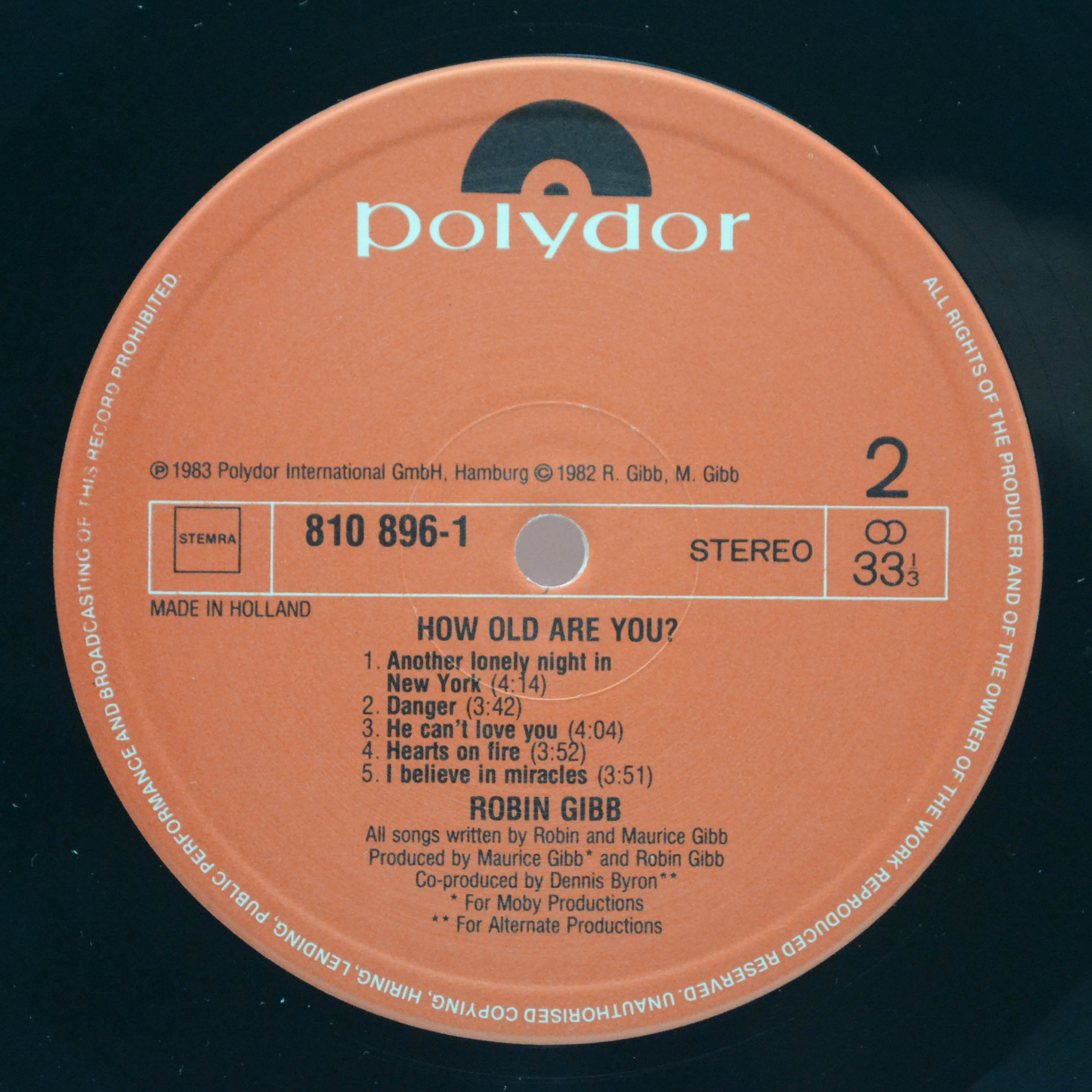 Robin Gibb — How Old Are You?, 1983