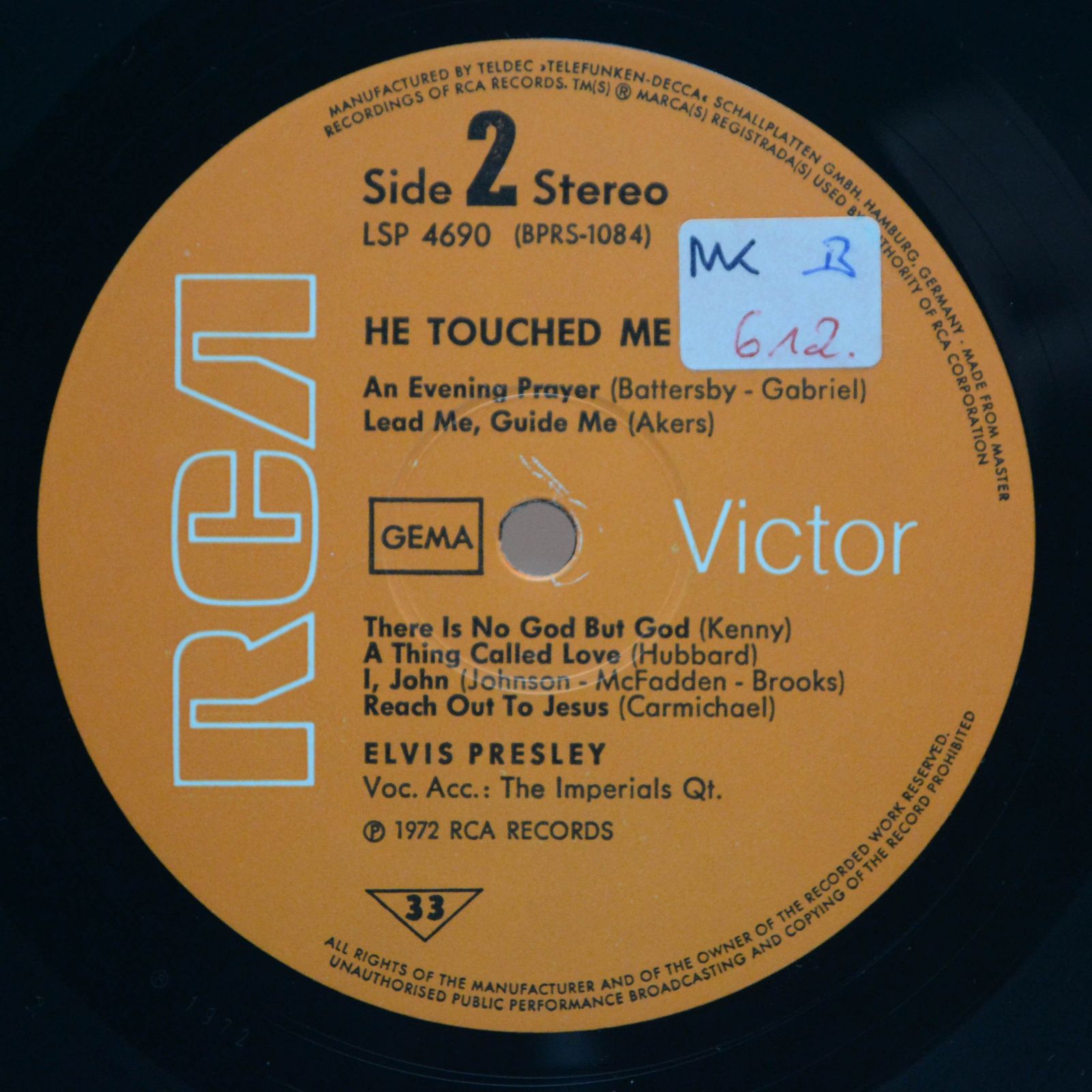 Elvis — He Touched Me, 1972