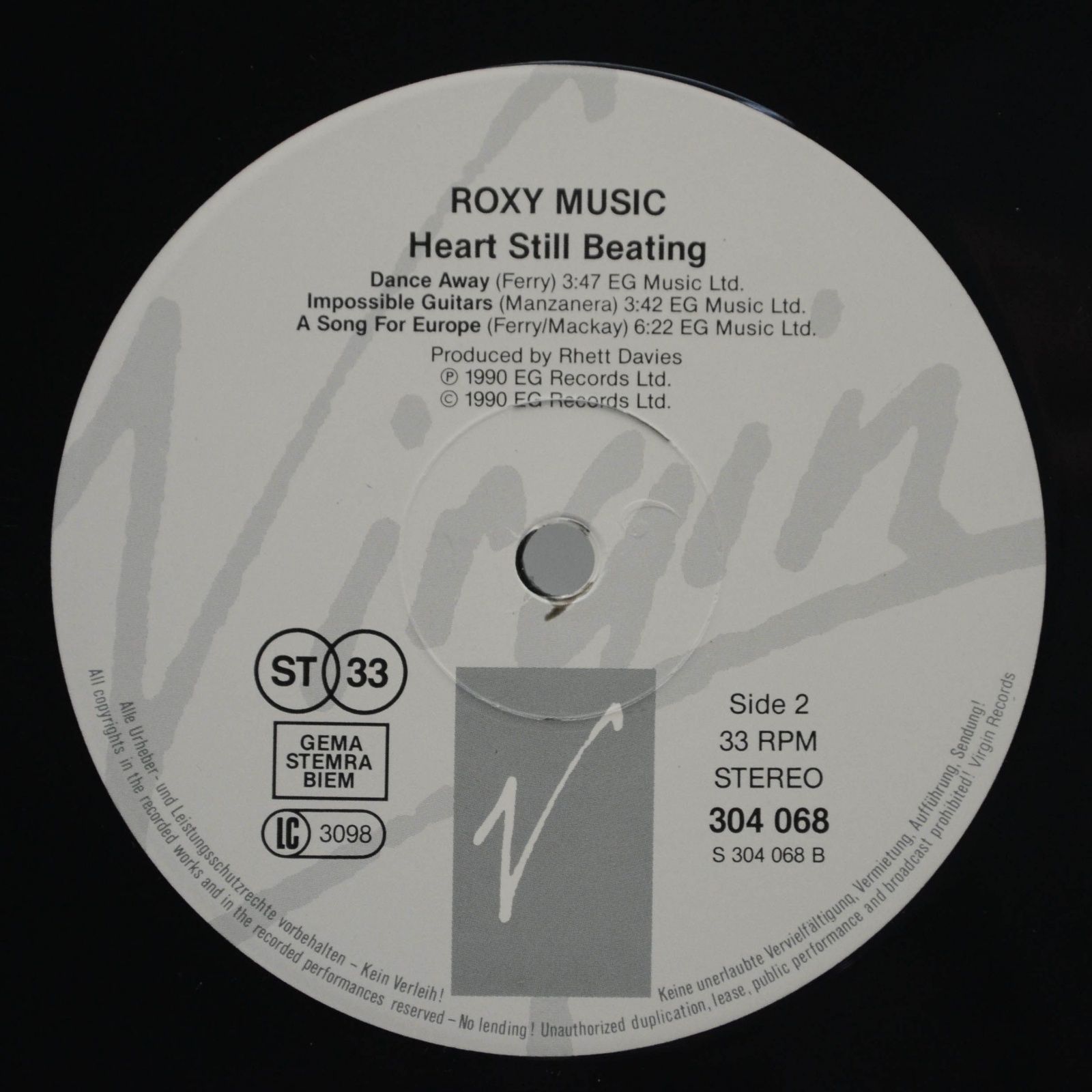 Виниловая пластинка Roxy Music — Heart Still Beating (2LP), 1990
