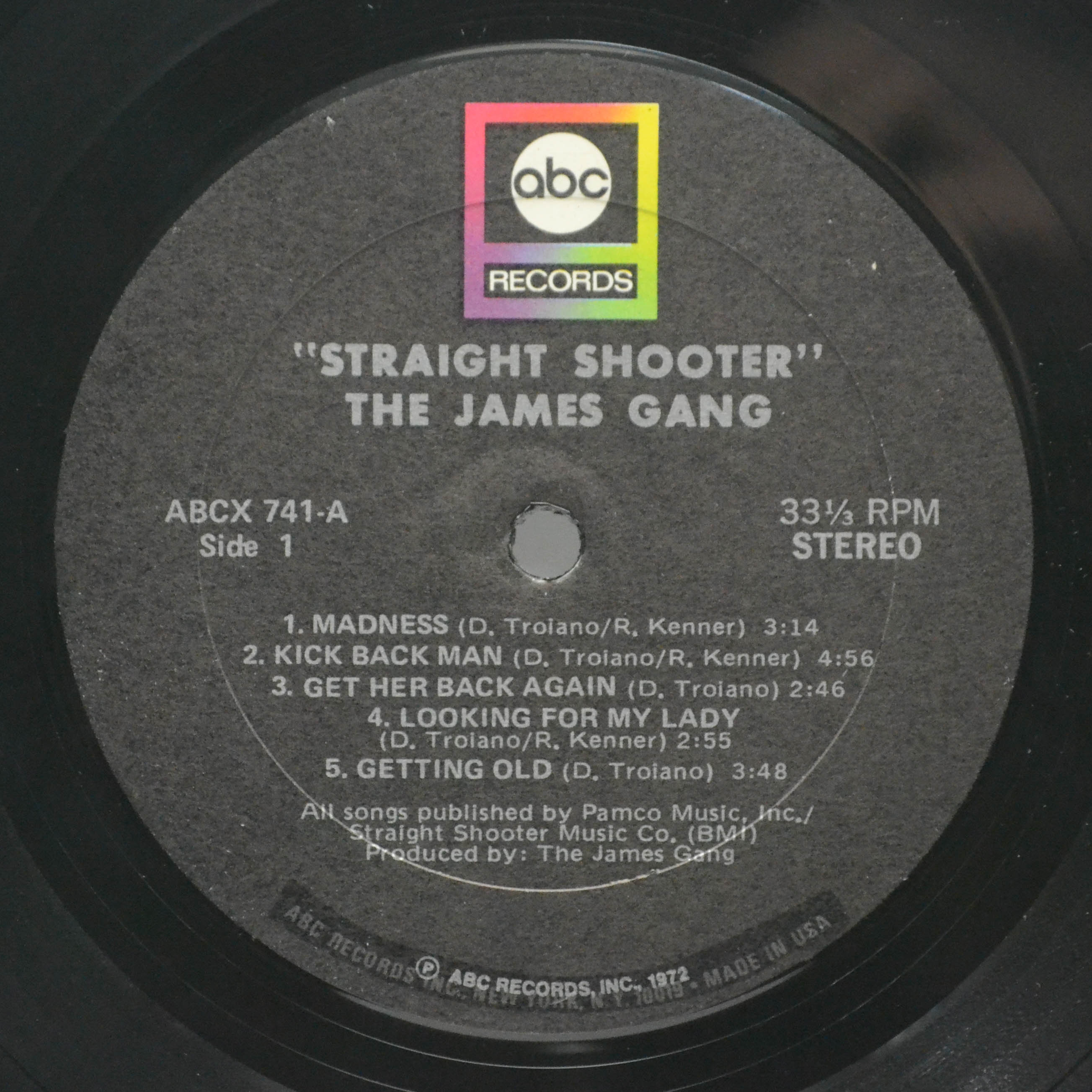 Виниловая пластинка James Gang — Straight Shooter (1-st, USA), 1972