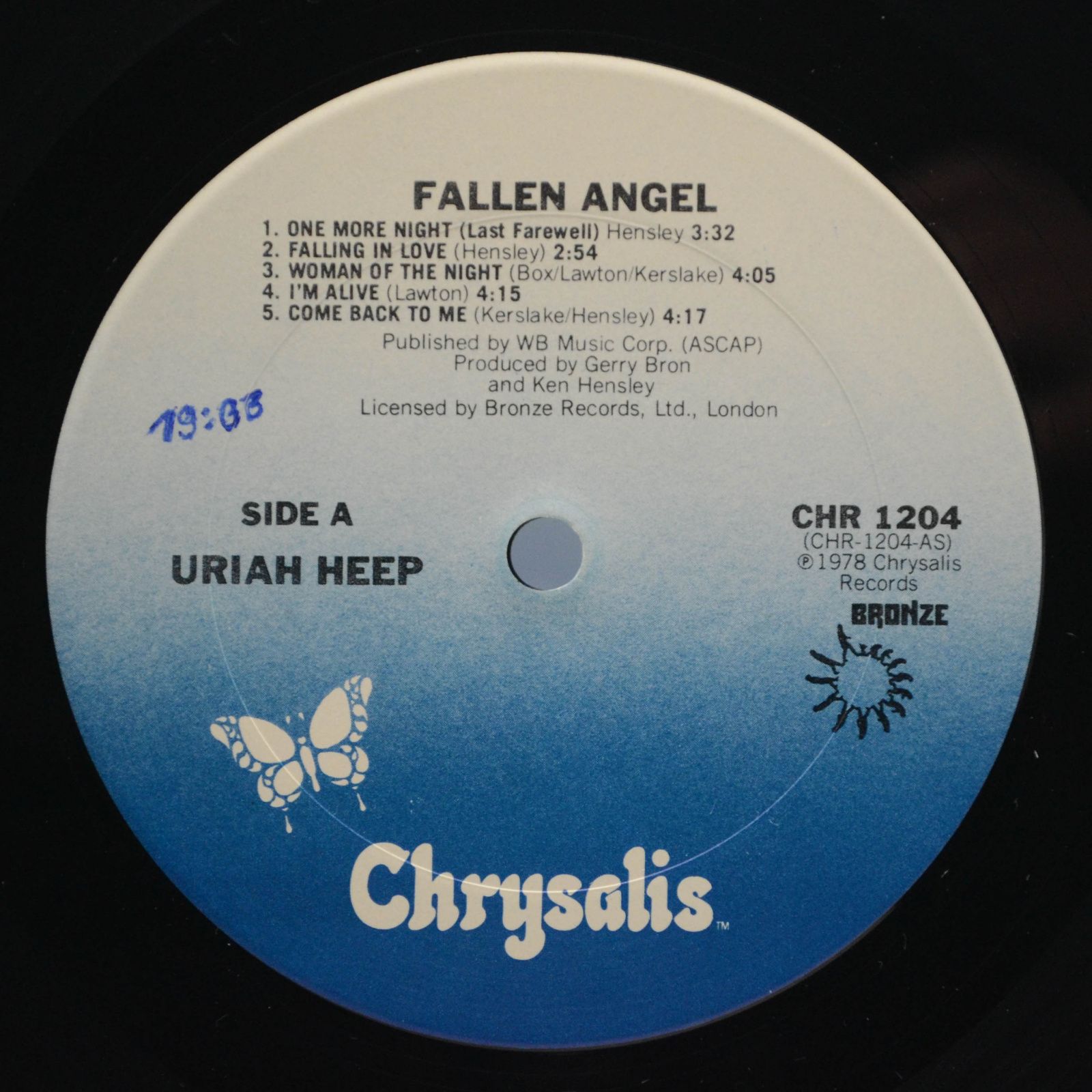 Uriah Heep — Fallen Angel (USA), 1978