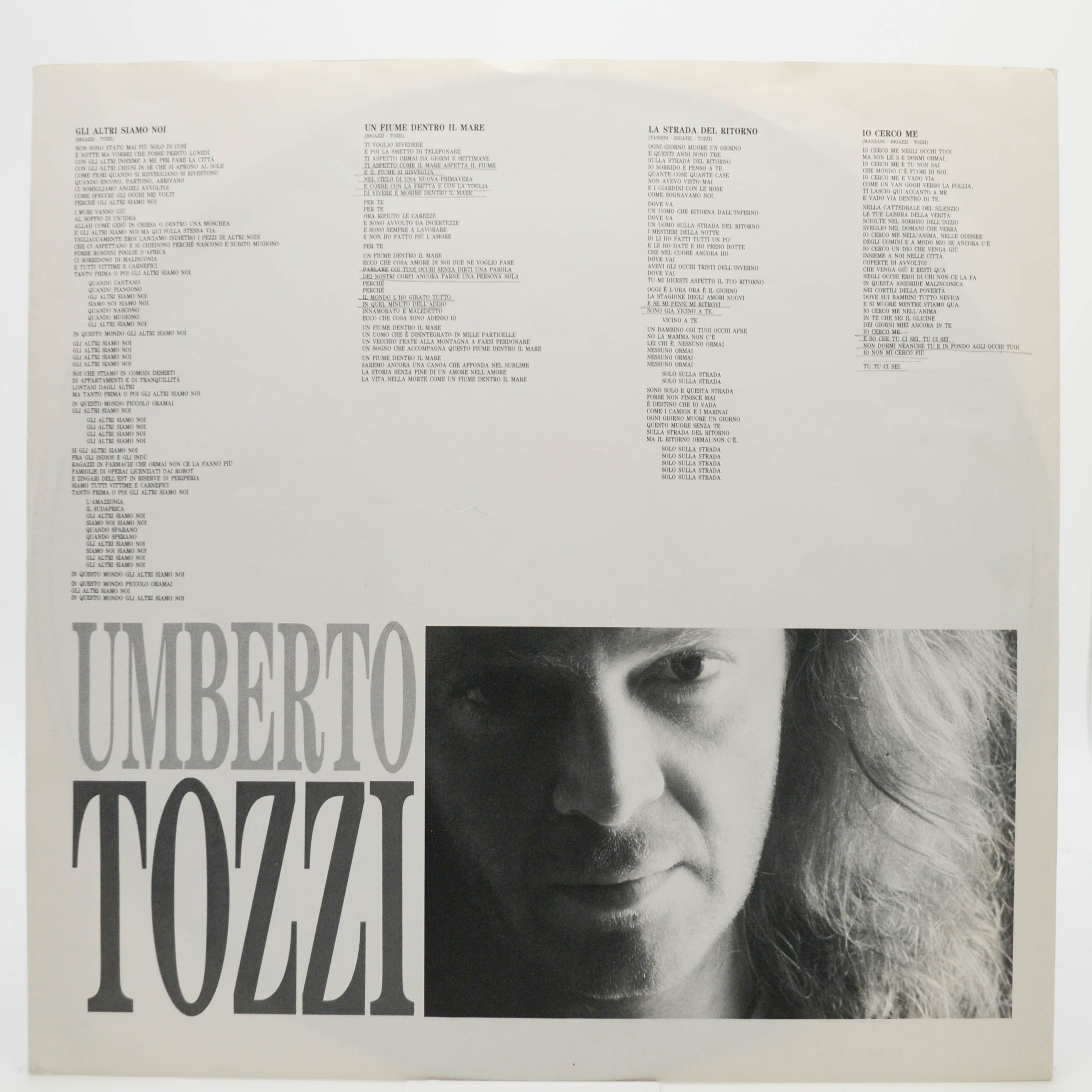 Виниловая пластинка Umberto Tozzi — Gli Altri Siamo Noi, 1991