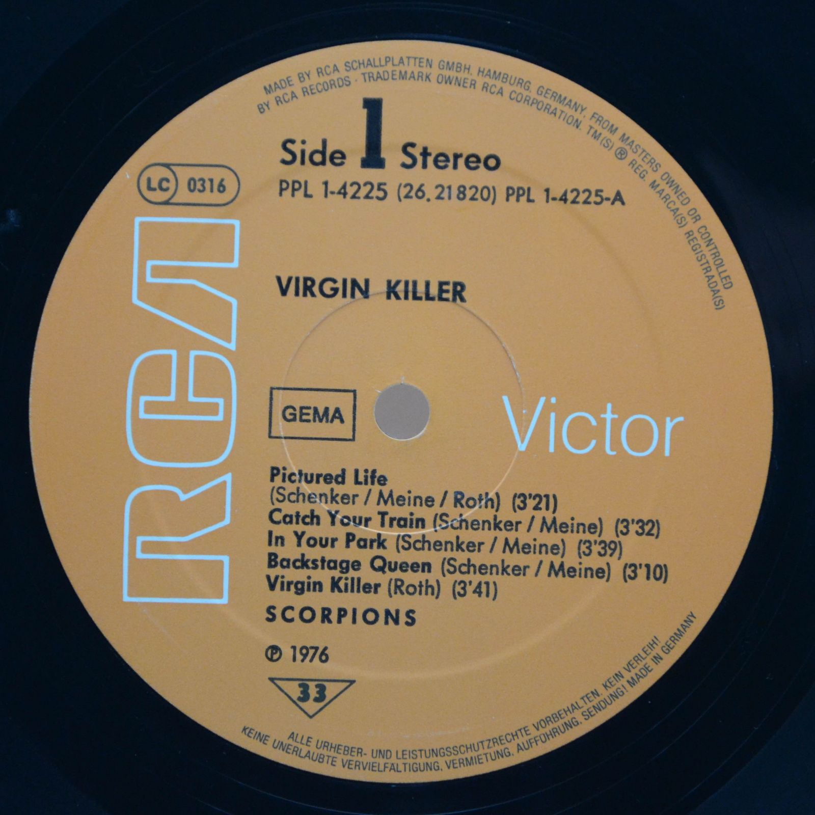 Виниловая пластинка Scorpions — Virgin Killer (Germany), 1976