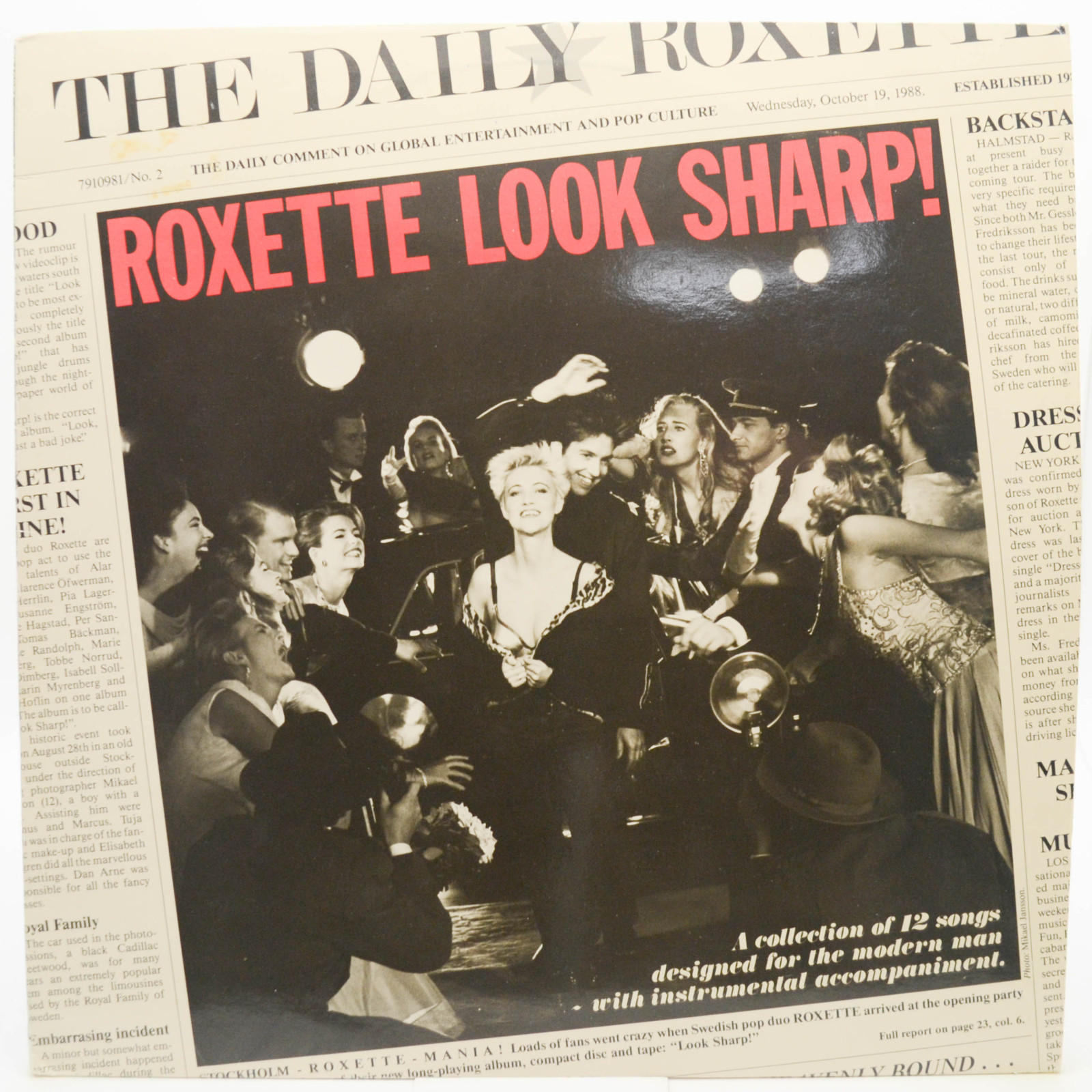 Roxette — Look Sharp! (1-st, Sweden), 1988