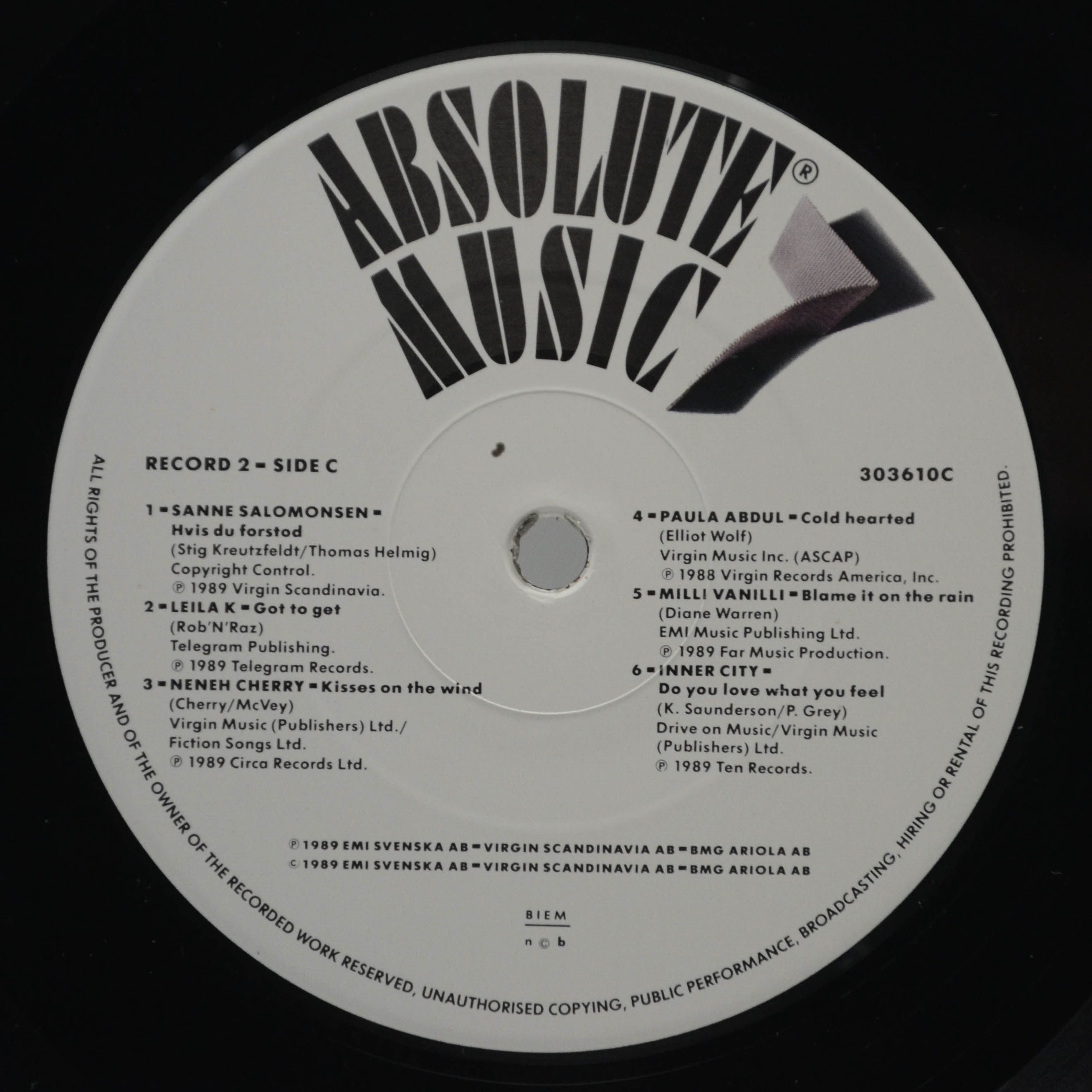 Various — Absolute Music 7 (2LP), 1989
